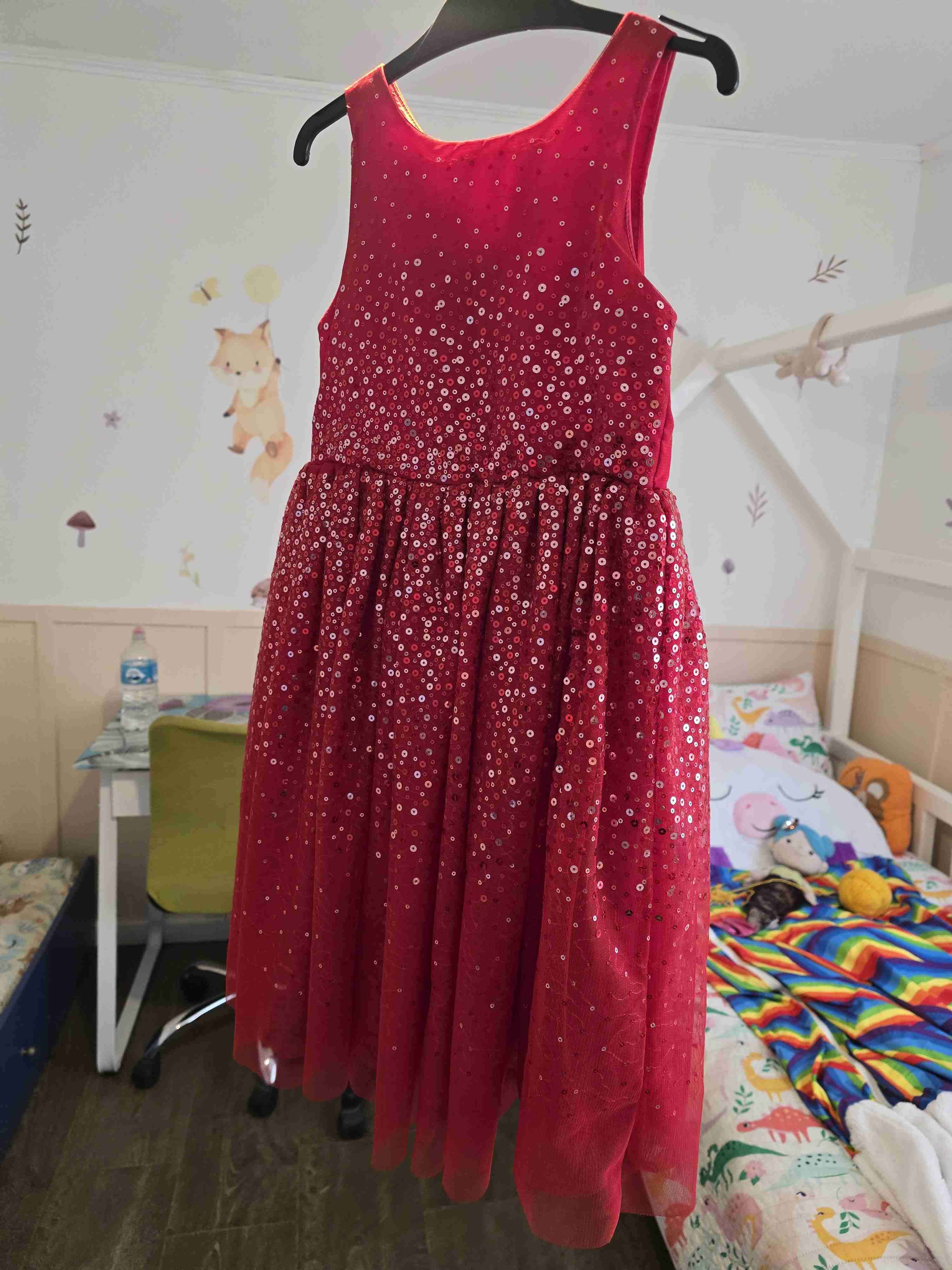 Vestido rojo con lentejuelas talla 8