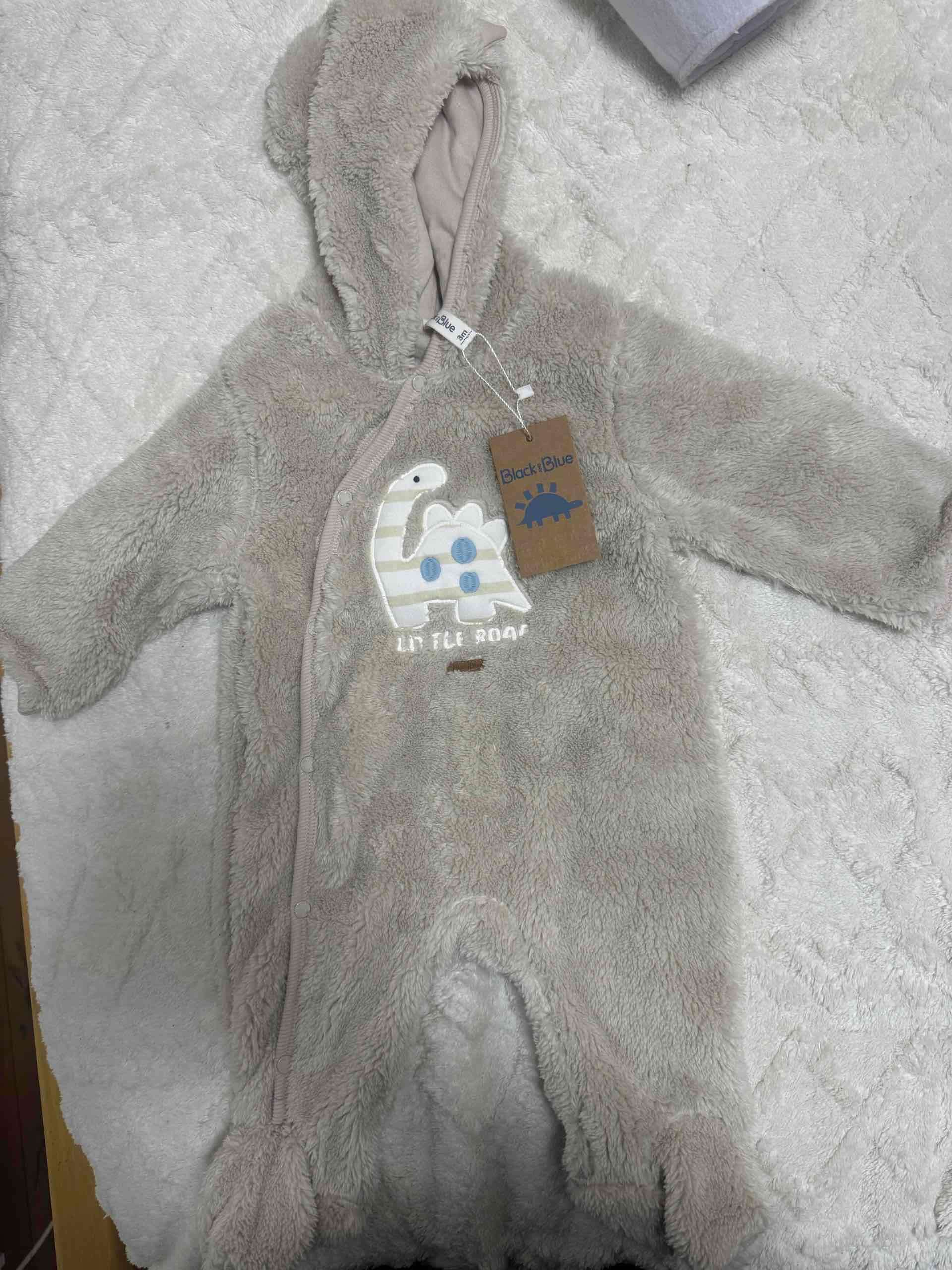 Enterito bebé 3m dinosaurio black and blue nuevo - miniatura 2