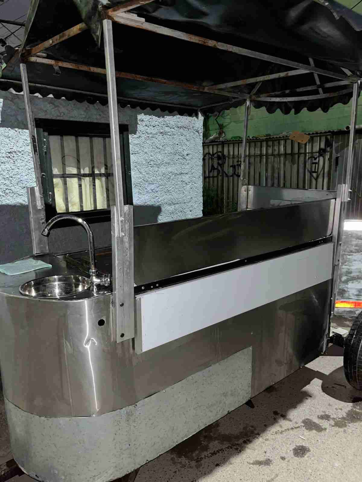 Carro de comida callejera metalico - miniatura 5