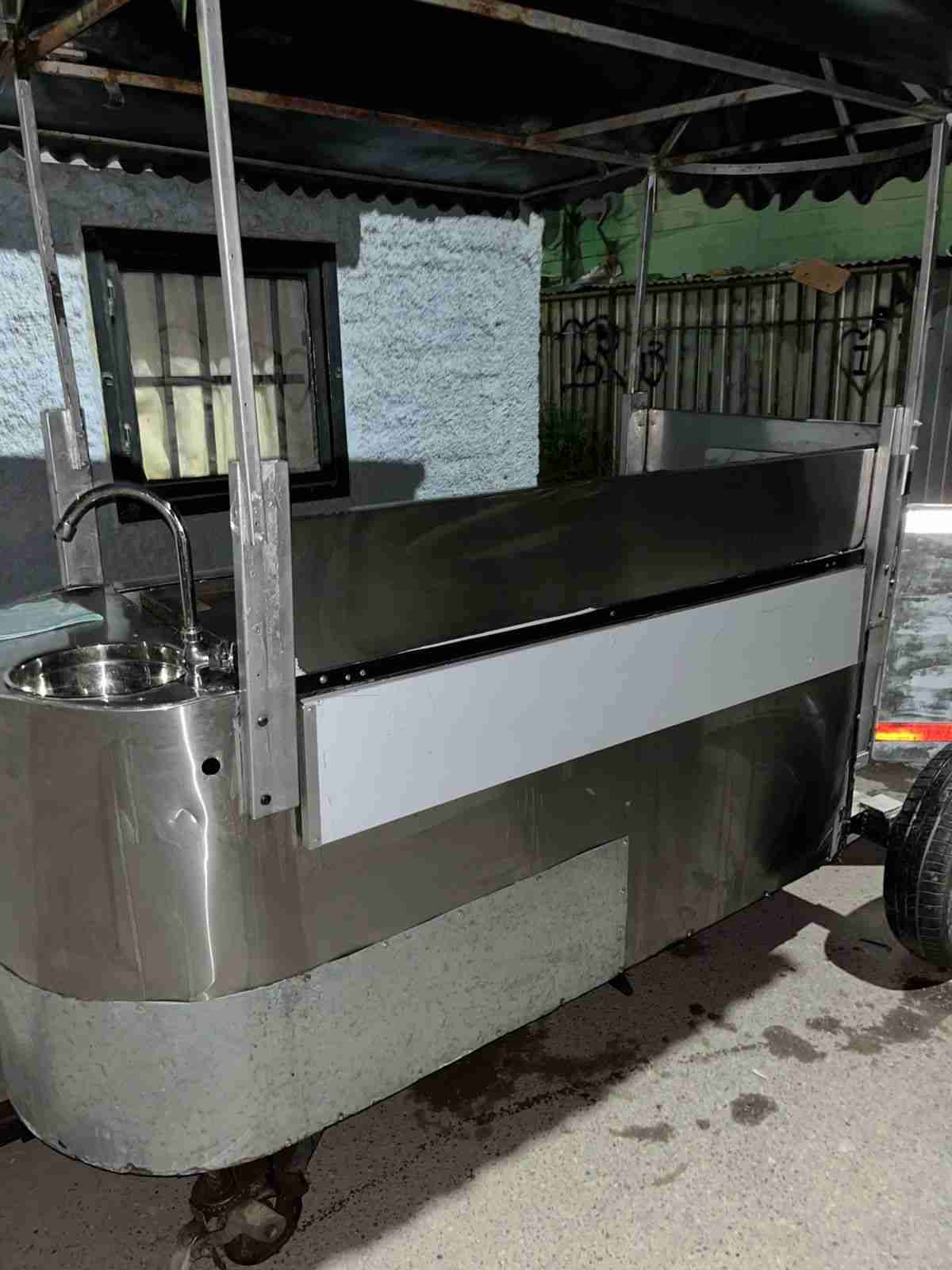 Carro de comida callejera metalico - miniatura 6