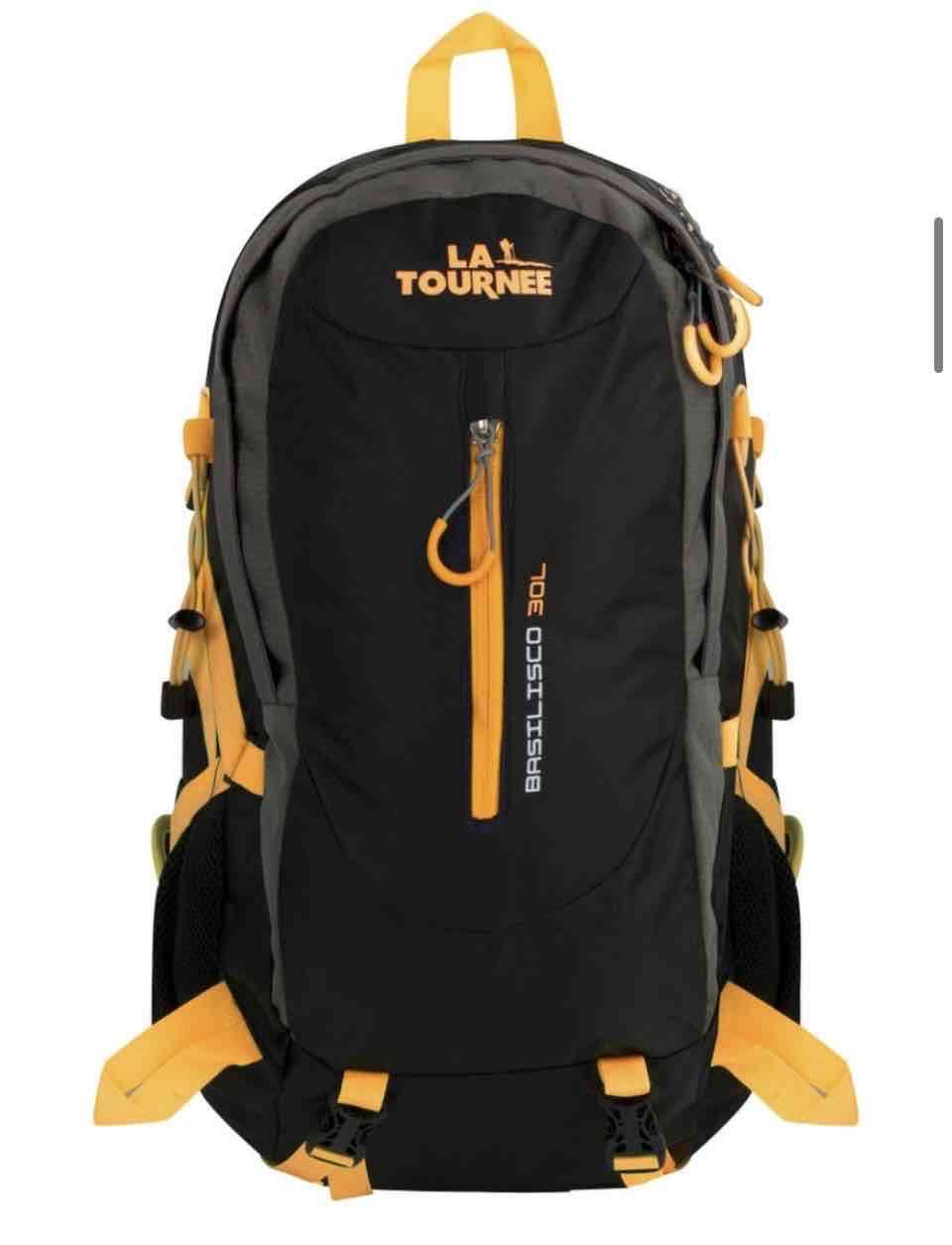 Mochila La Tournee negra y naranja