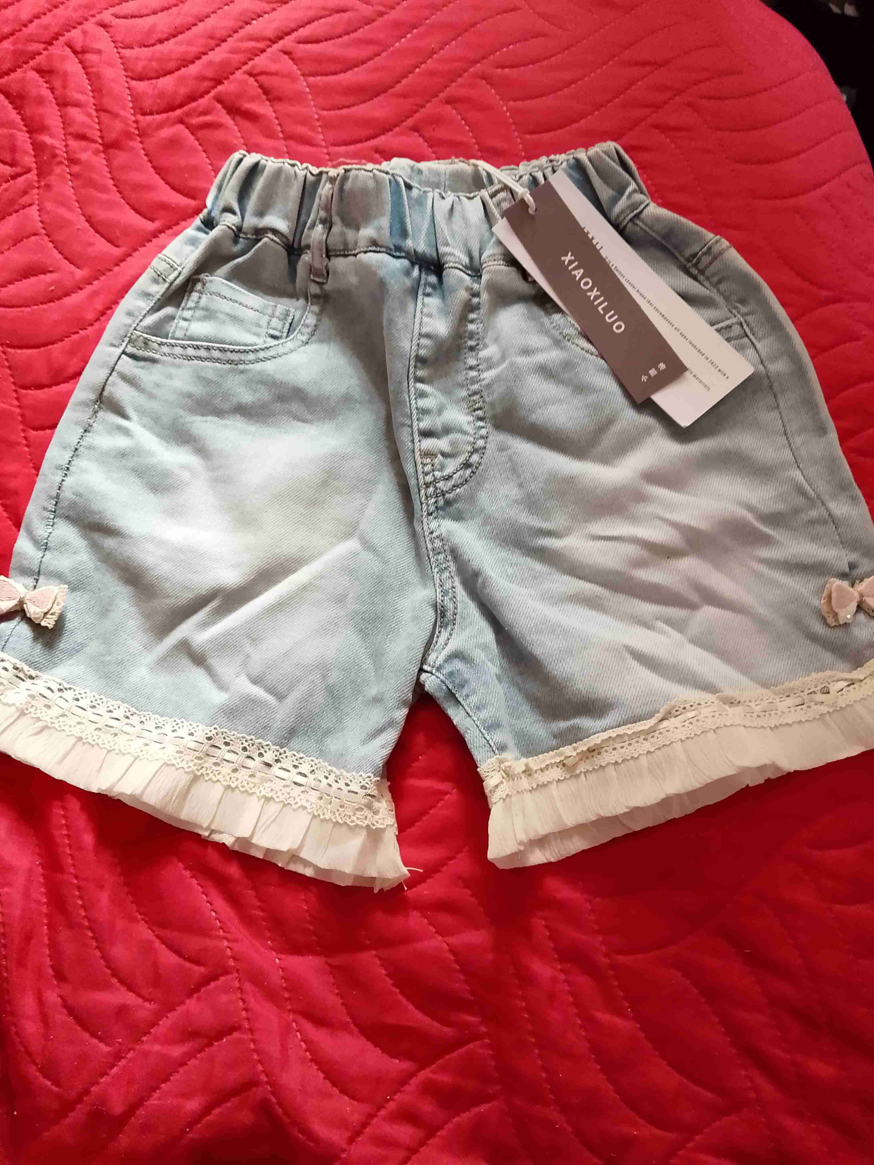 Shorts de mezclilla con encaje