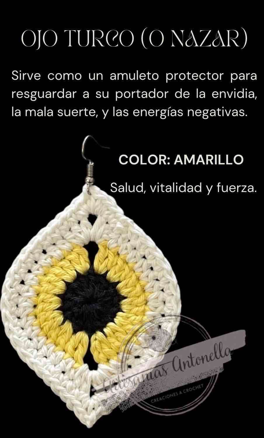 Aro Ojo Turco tejido crochet - miniatura 5