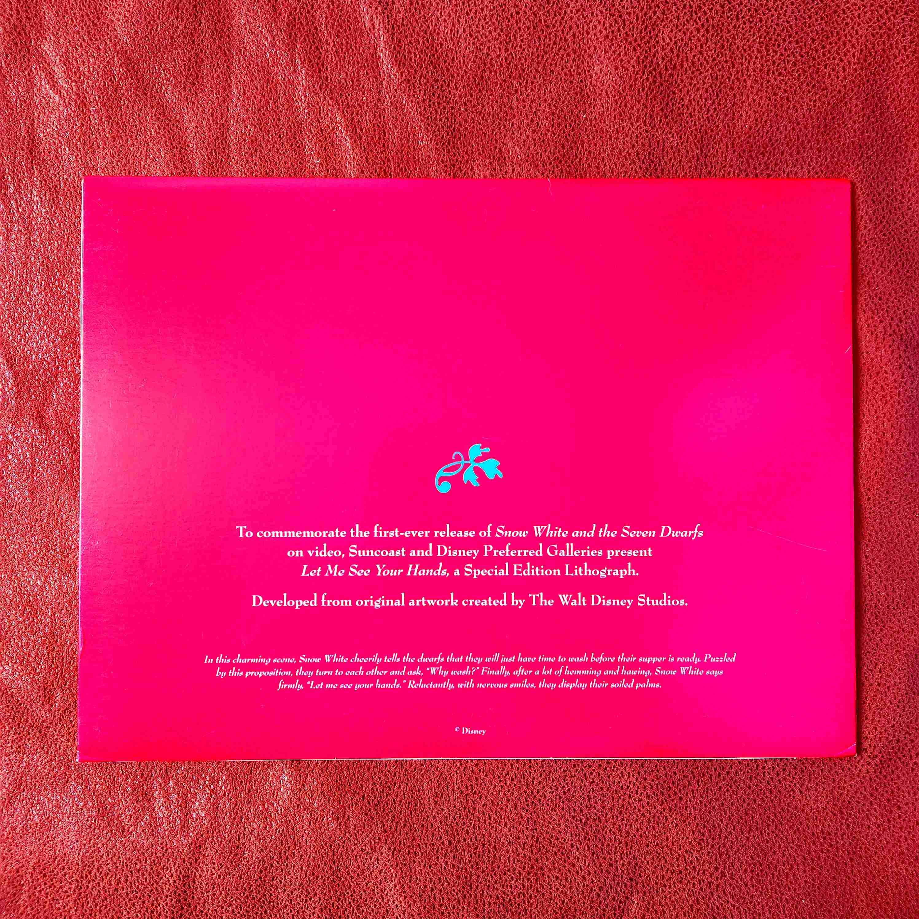 LITOGRAFIA EDICION ESPECIAL, BLANCA NIEVES 1994🇺🇸 - miniatura 3