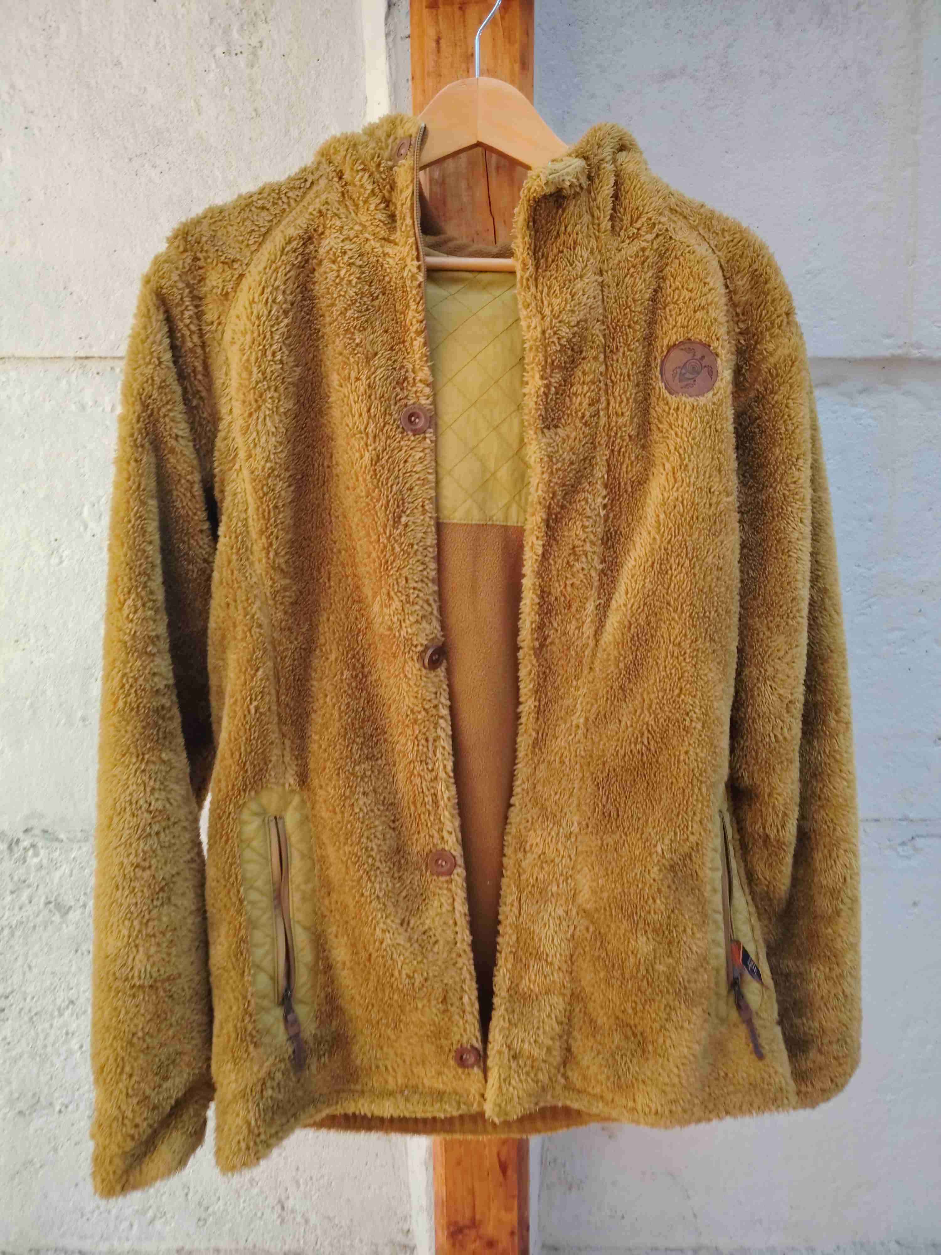 Chaqueta polar con capucha beige hombre - miniatura 3