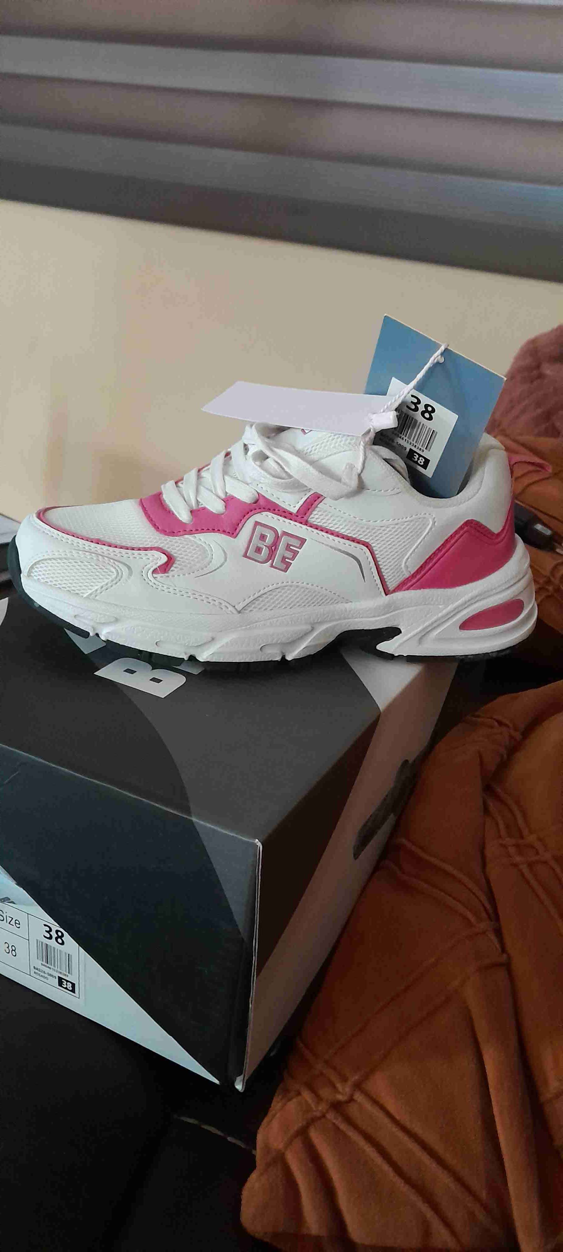 Zapatillas blancas con rosa BE - miniatura 2