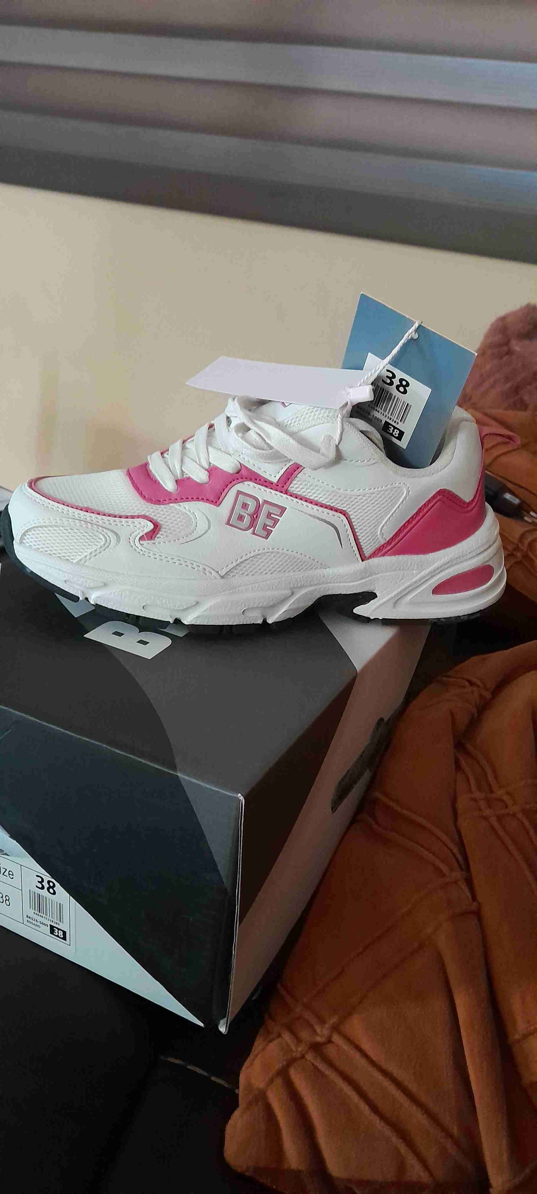 Zapatillas blancas con rosa BE - miniatura 3