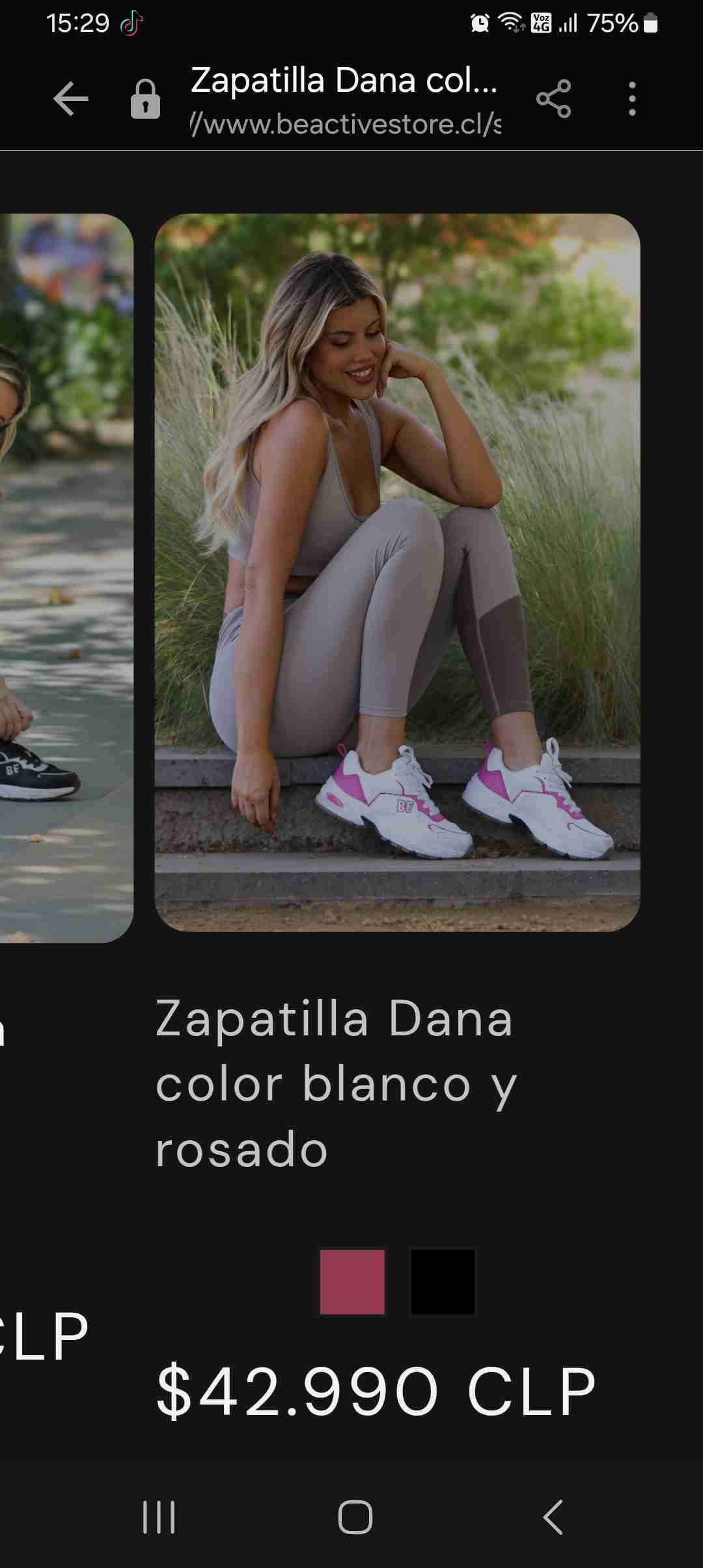 Zapatillas blancas con rosa BE - miniatura 4