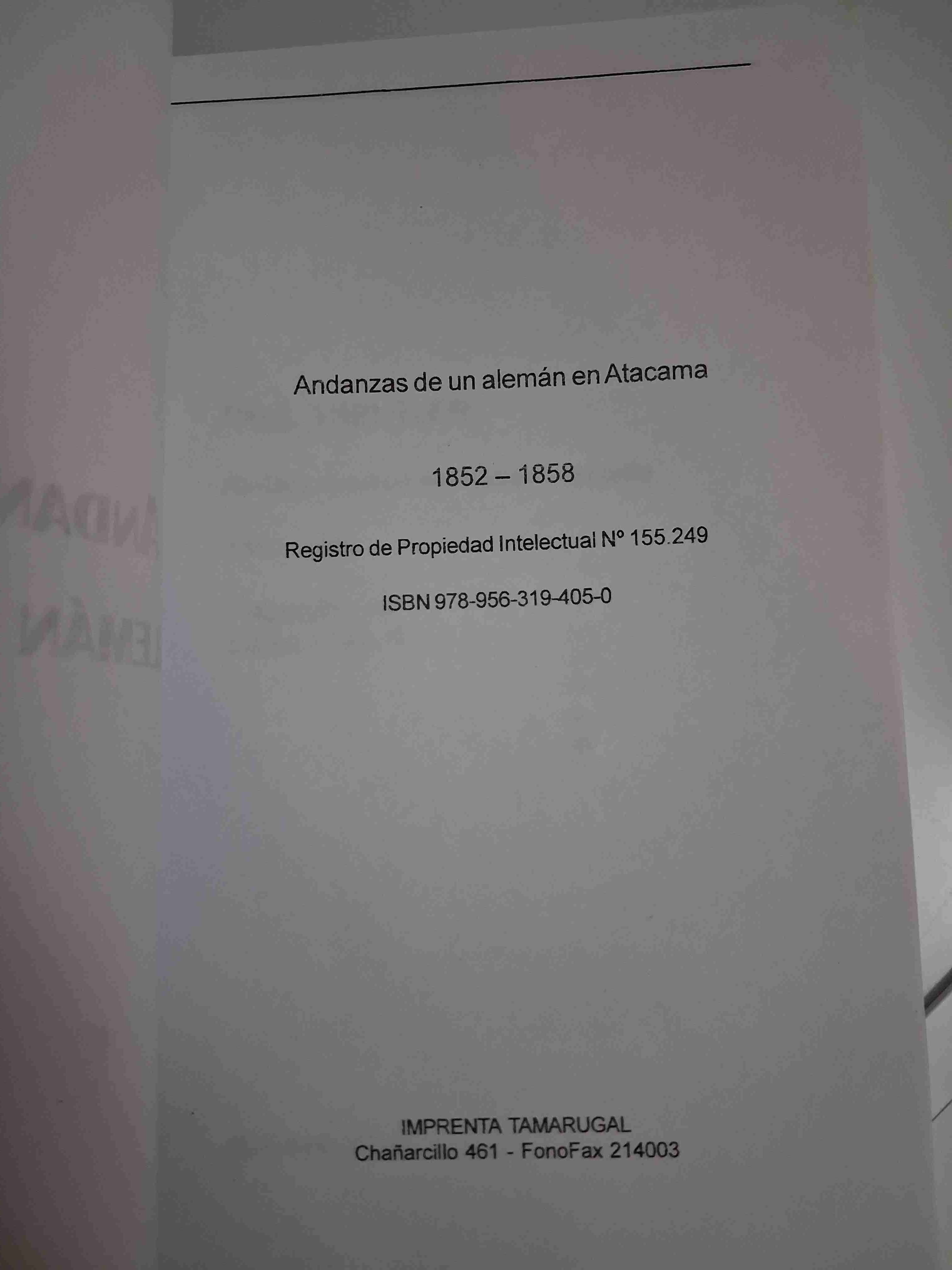 Libro 'Andanzas de un Alemán en Atacama' - miniatura 2