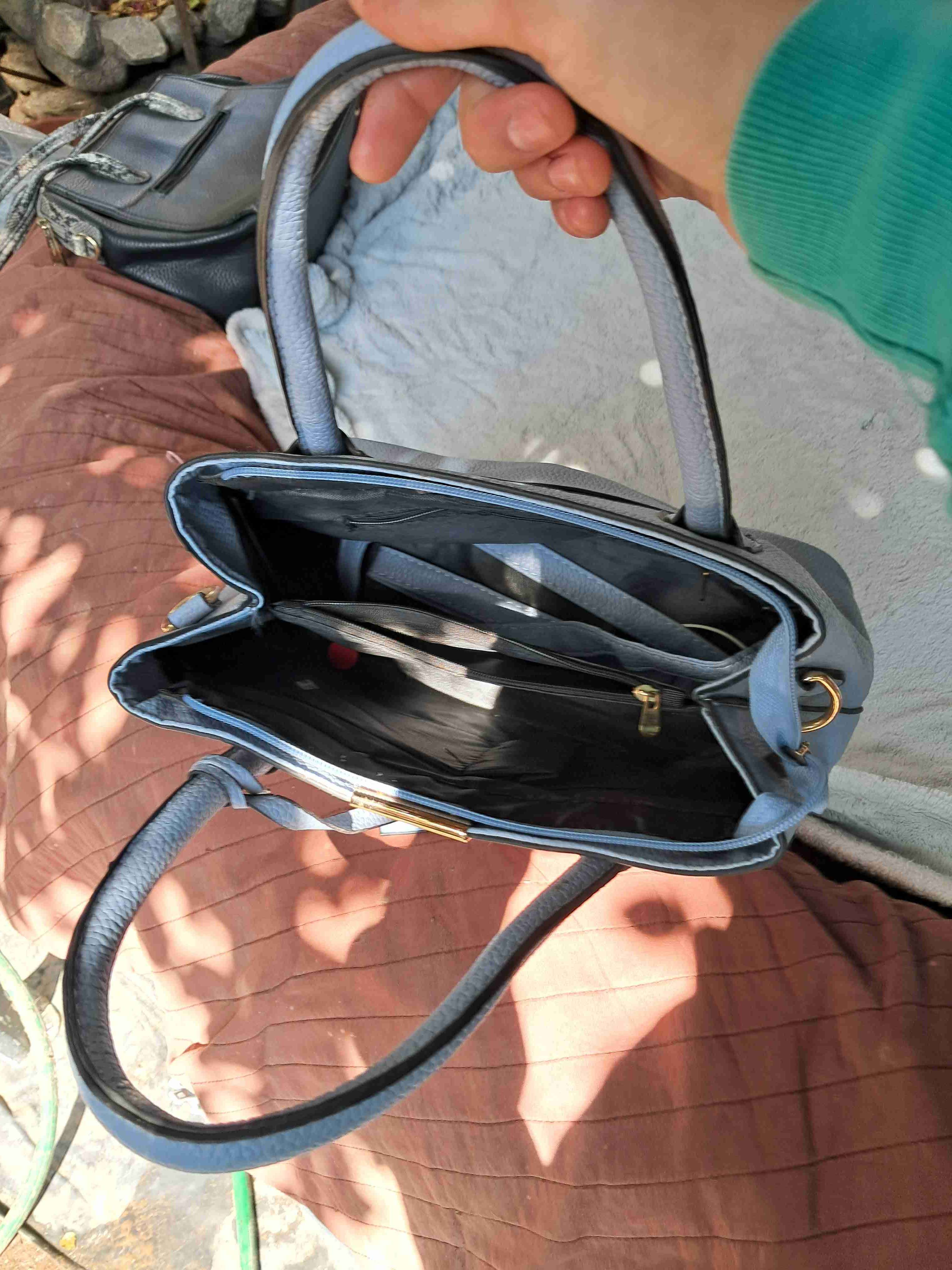 Cartera de mano azul claro - miniatura 3