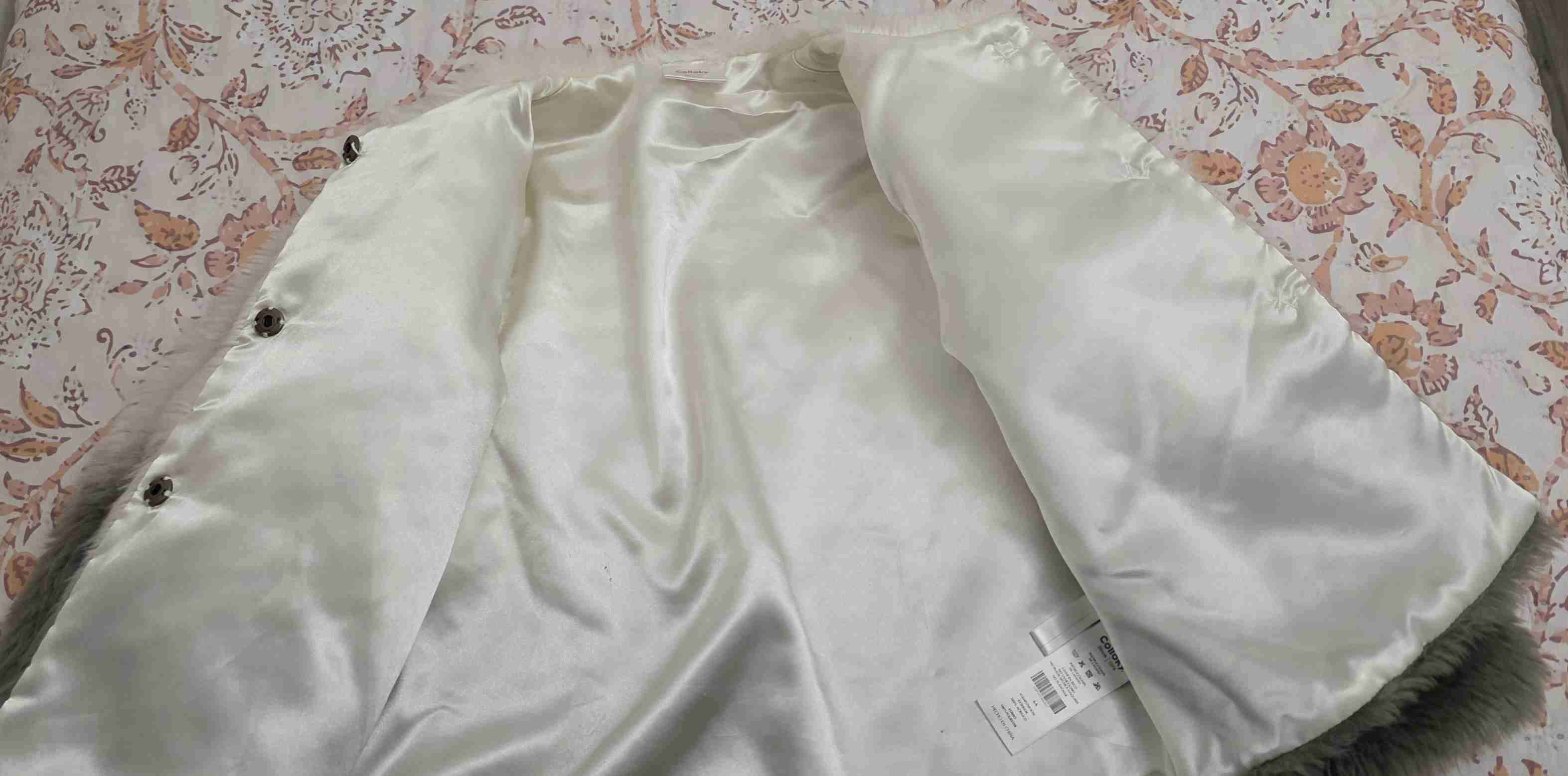 Abrigo Niña peludo tricolor corto Talla 6 Colloky - miniatura 2