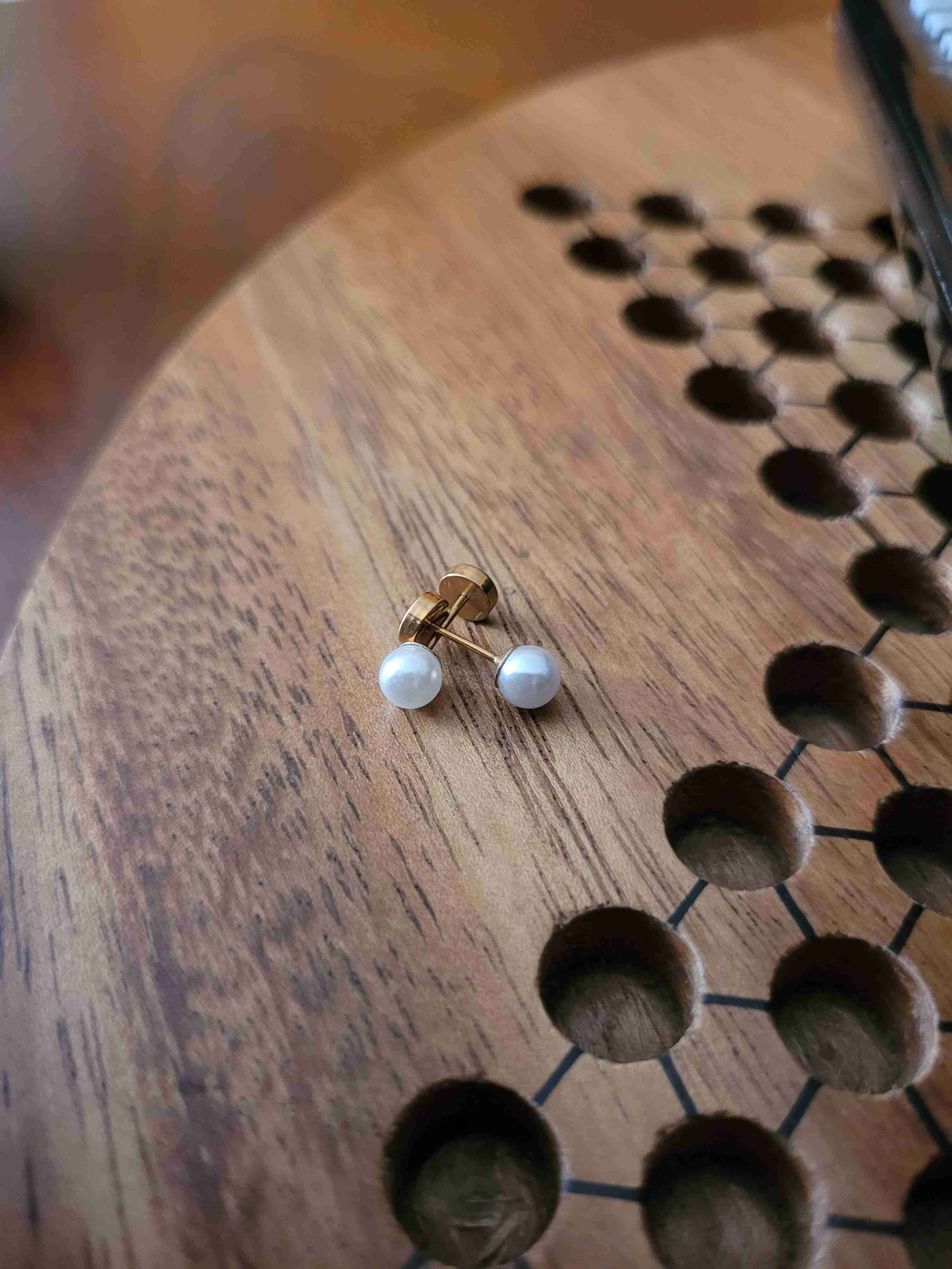 Aros abridores de oro y perla - miniatura 3