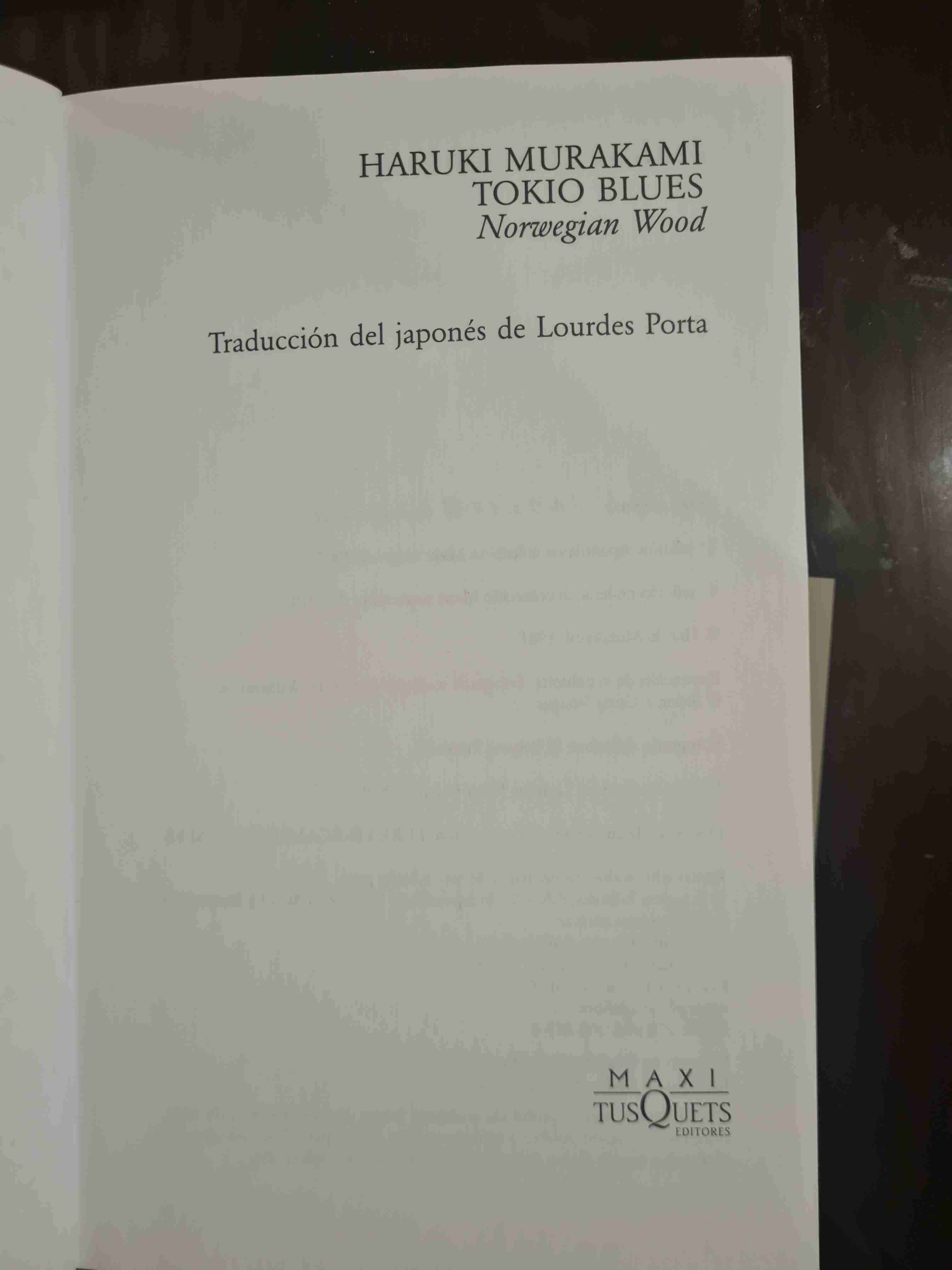 Libro Tokio Blues de Haruki Murakami - miniatura 3