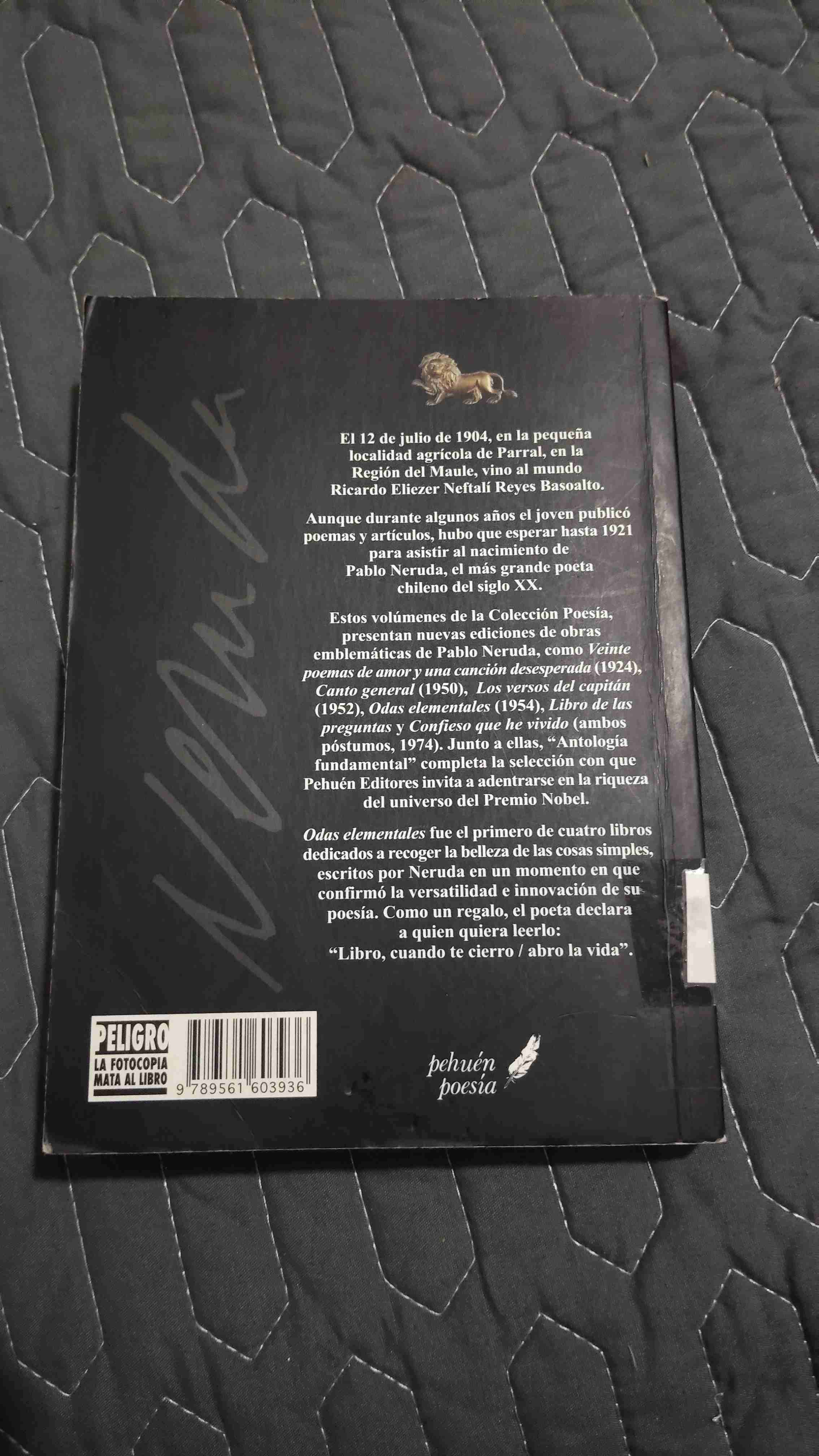 Libro Odas elementales - Neruda - miniatura 2