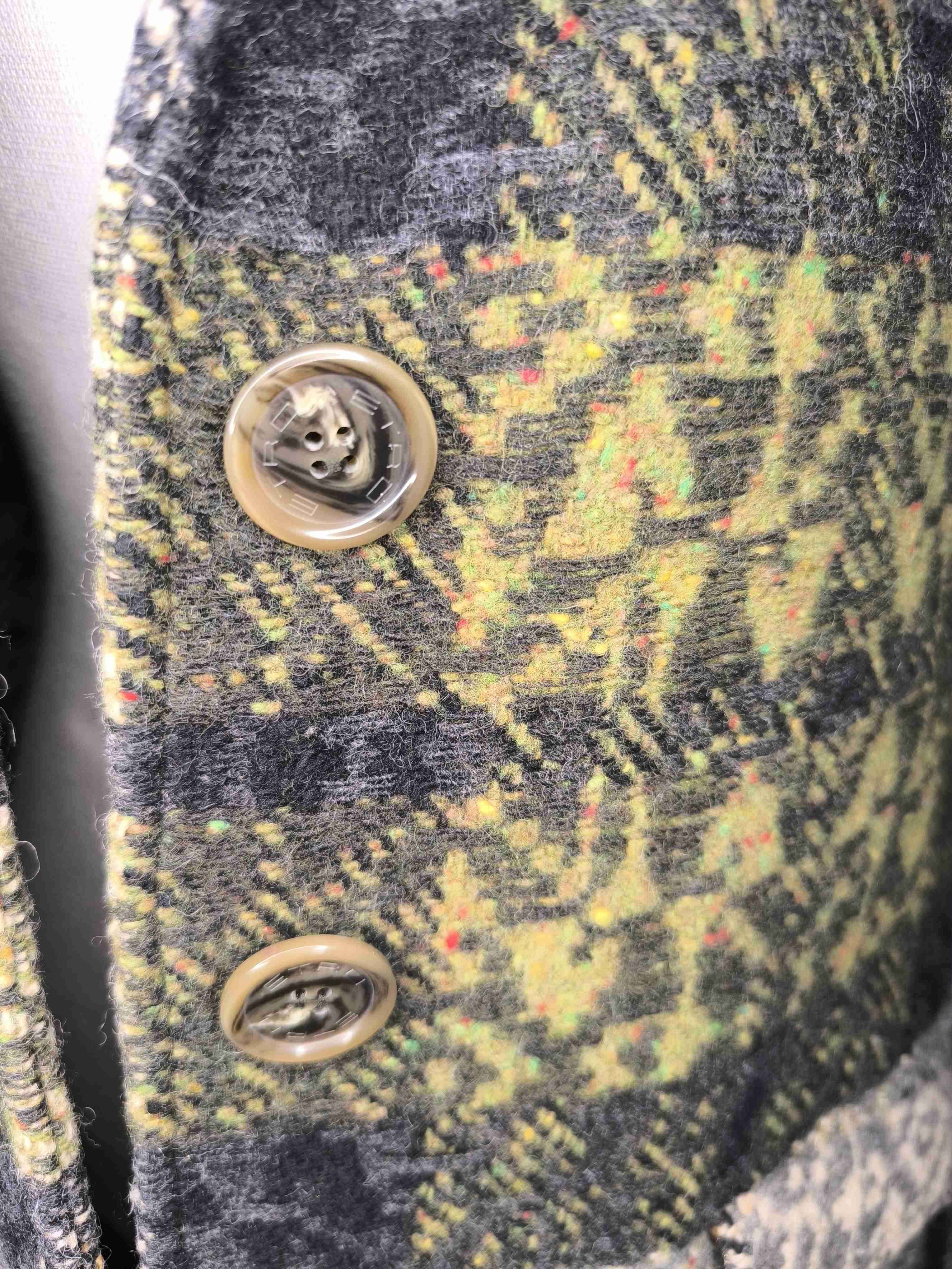 Abrigo largo de cuadros estampado - miniatura 4