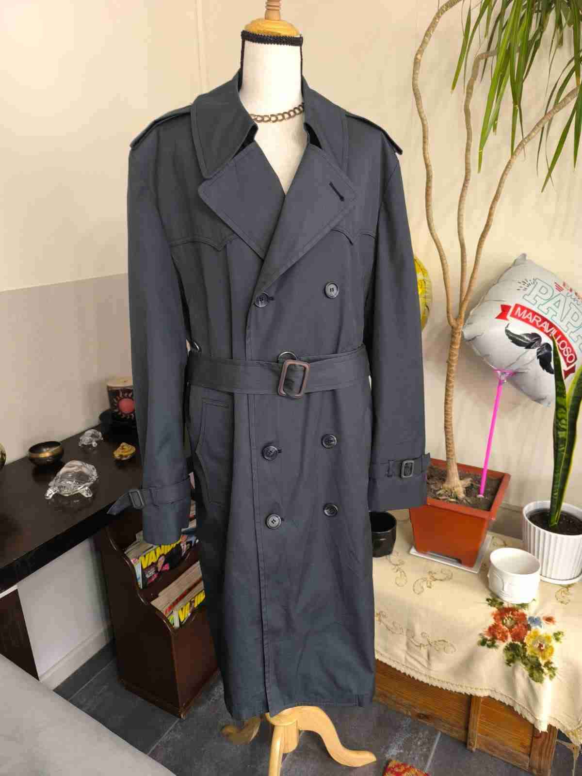 Abrigo trench coat gris oscuro - miniatura 3