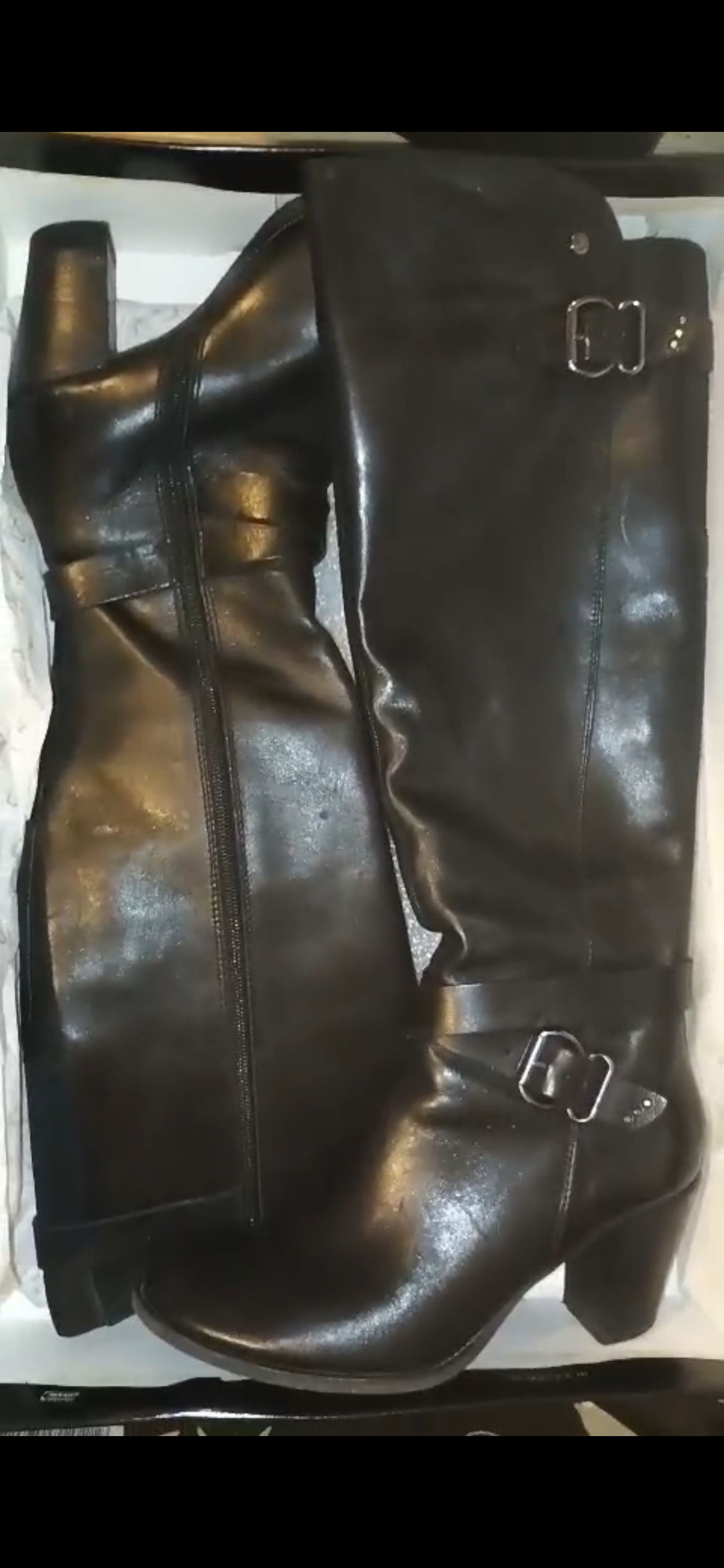 Botines de cuero negro con cierre - miniatura 2