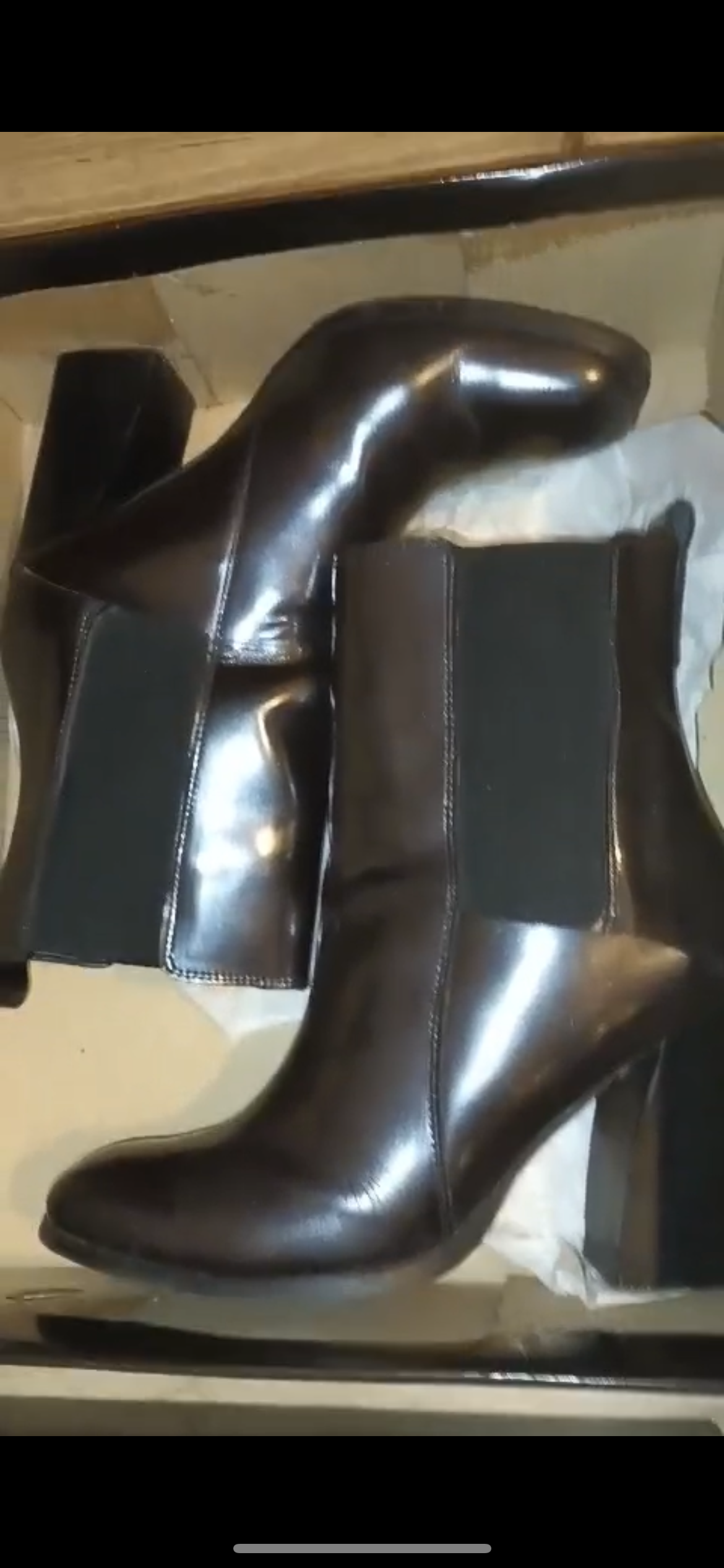 Botines de cuero negro con cierre - miniatura 5