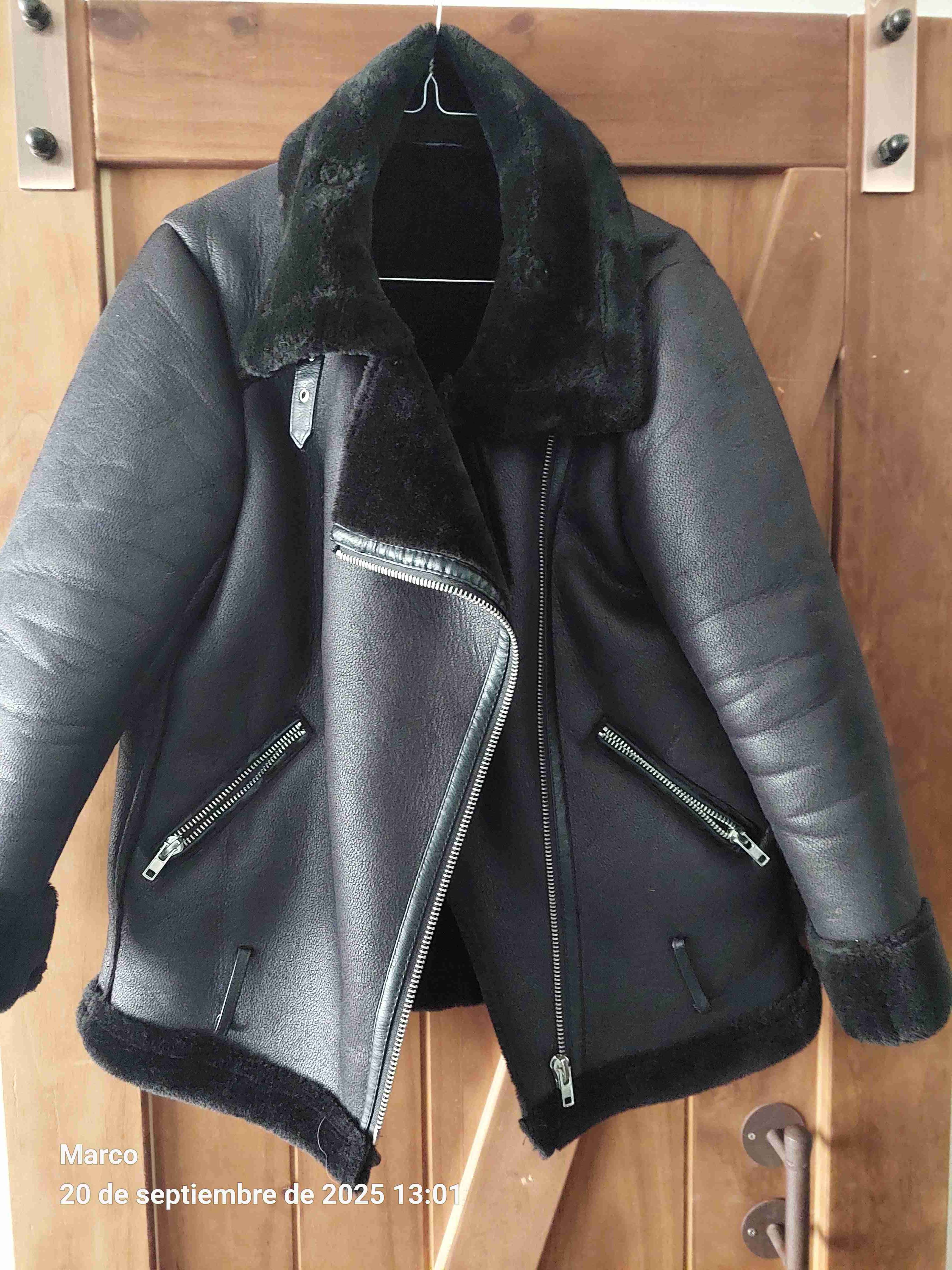 Chaqueta cuero mujer impecable