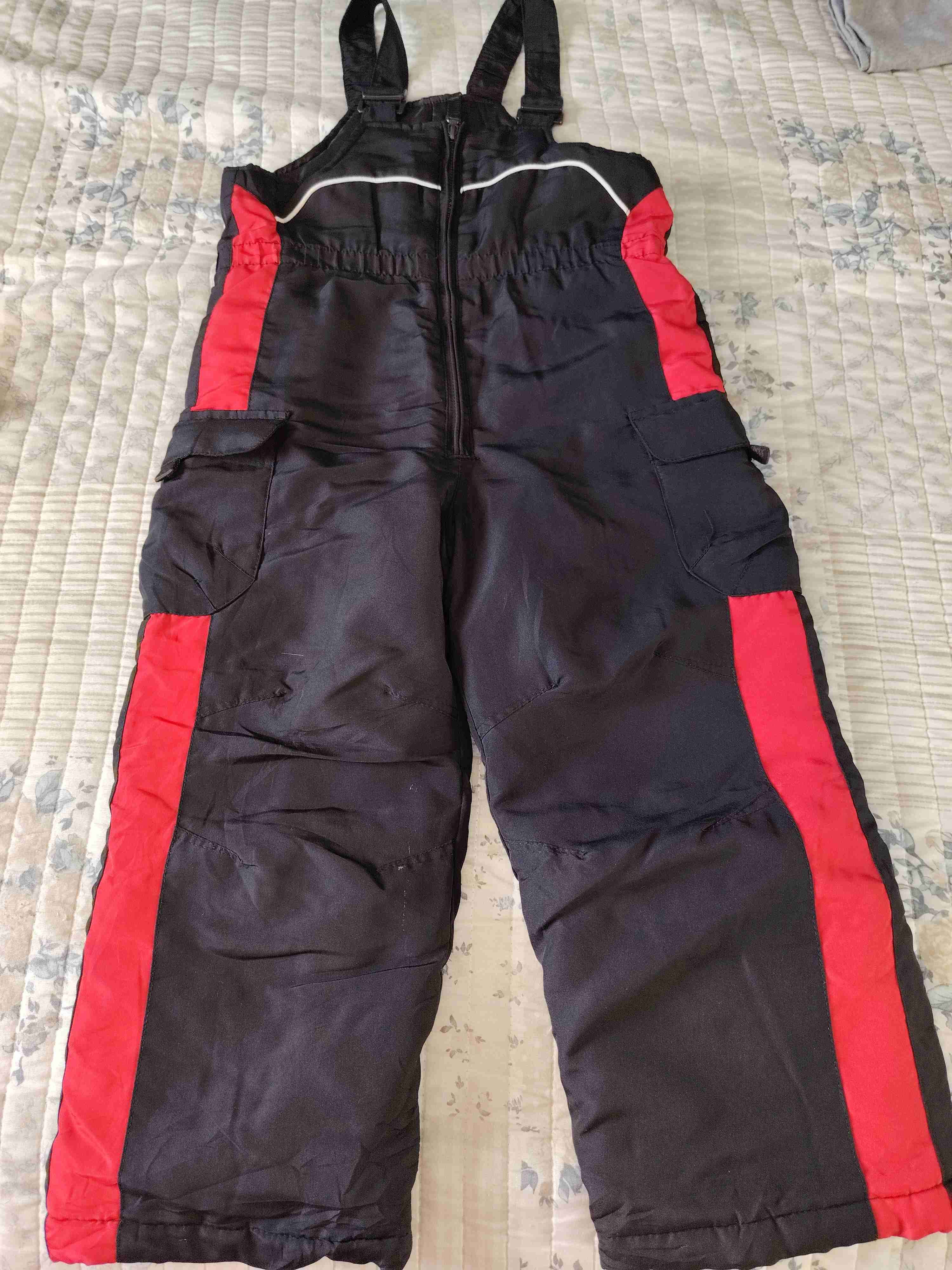 Pantalones de nieve negros con rojo - miniatura 3