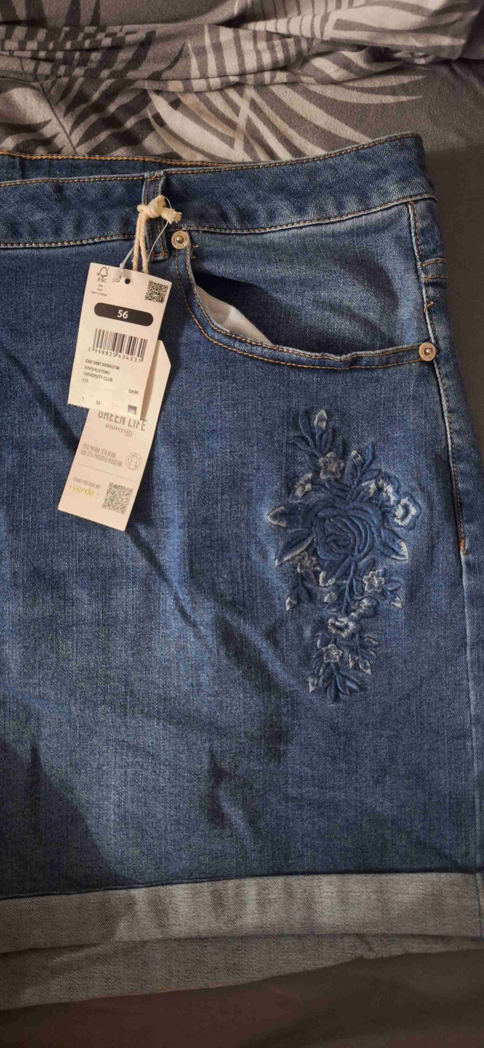 Shorts de mezclilla bordados - miniatura 2