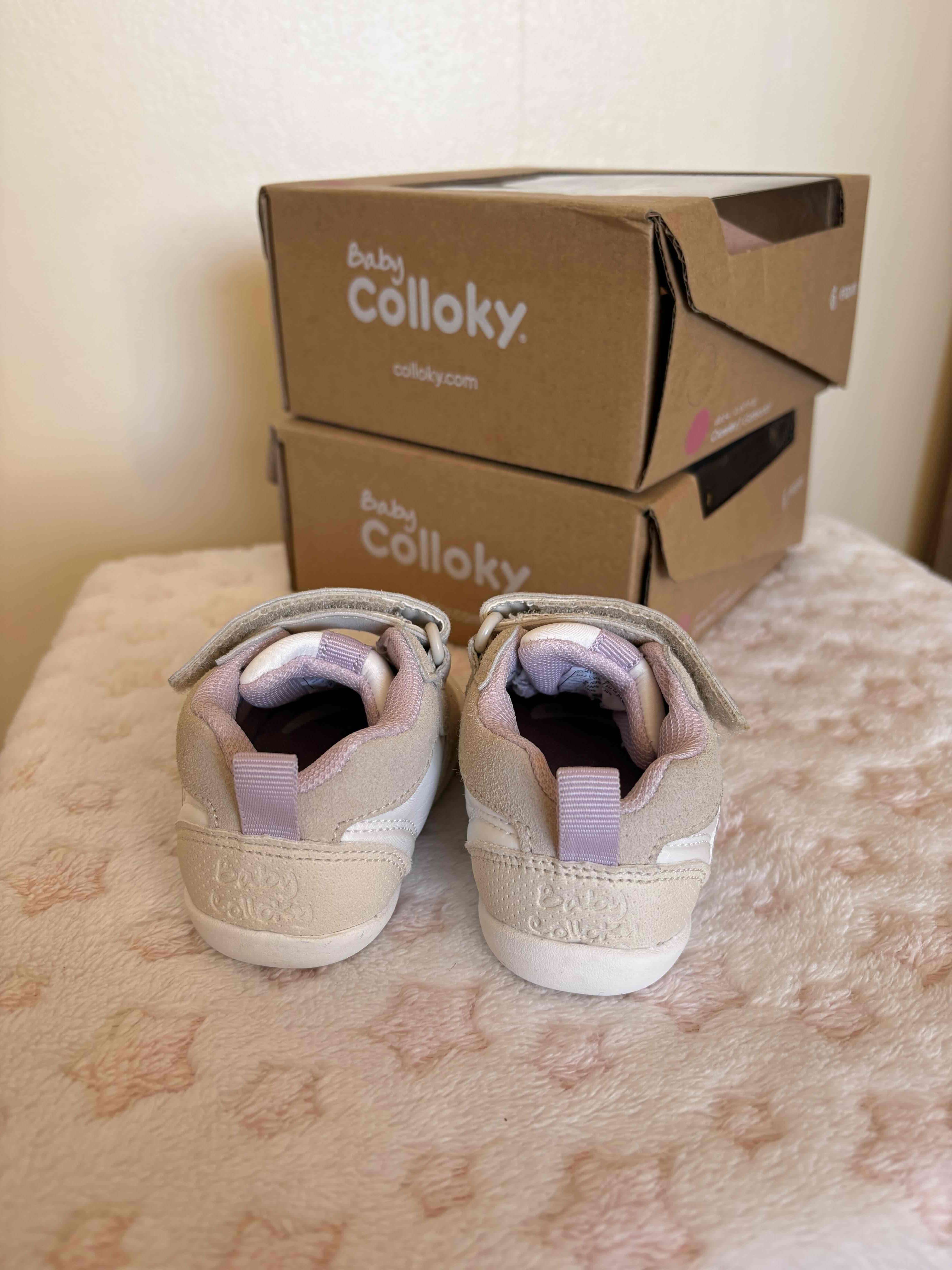 Zapatillas bebé Colloky beige y lilas - miniatura 2