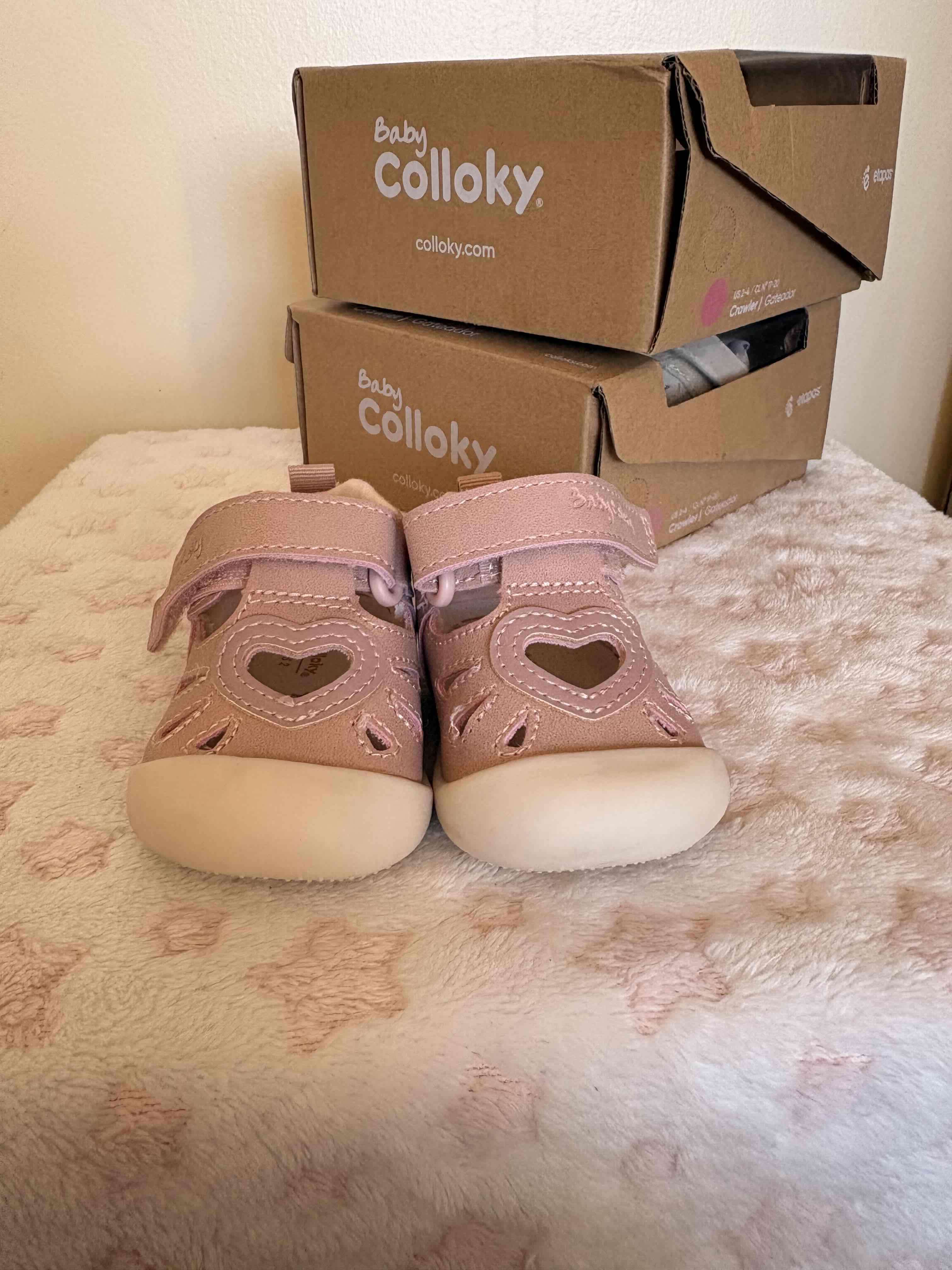 Zapatillas bebé Colloky beige y lilas - miniatura 4