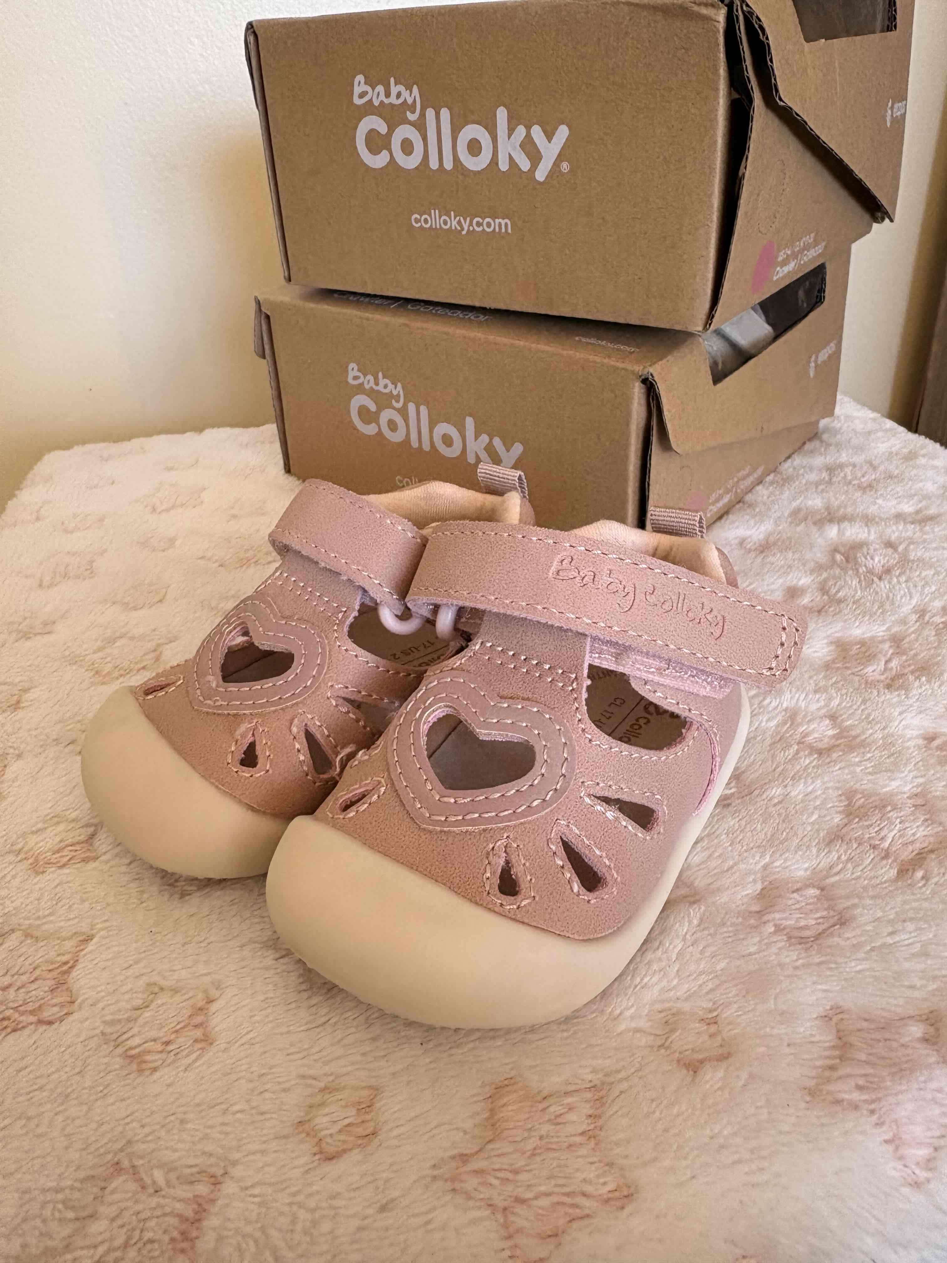 Zapatillas bebé Colloky beige y lilas - miniatura 5