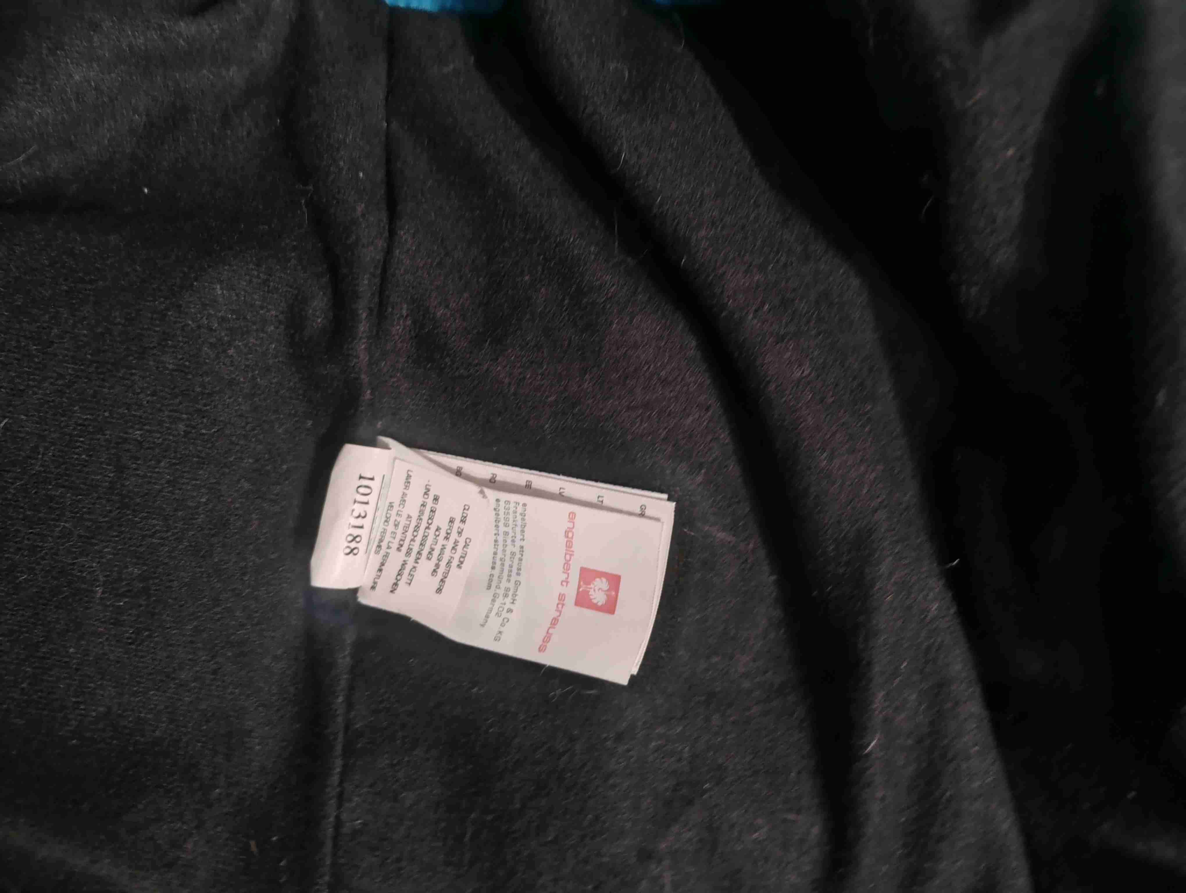 Parka azul con capucha, full impermeable - miniatura 3