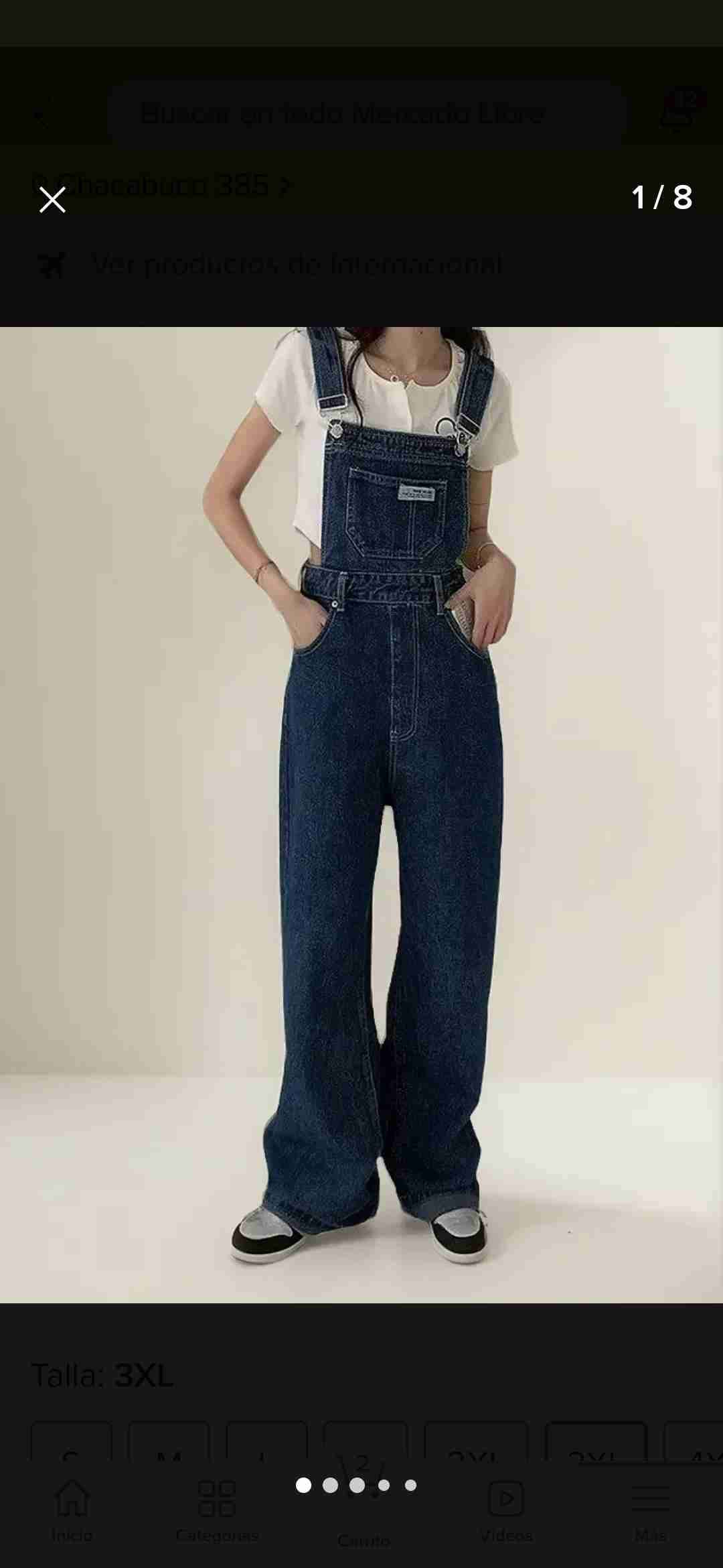 Jardinera de mezclilla azul - miniatura 1