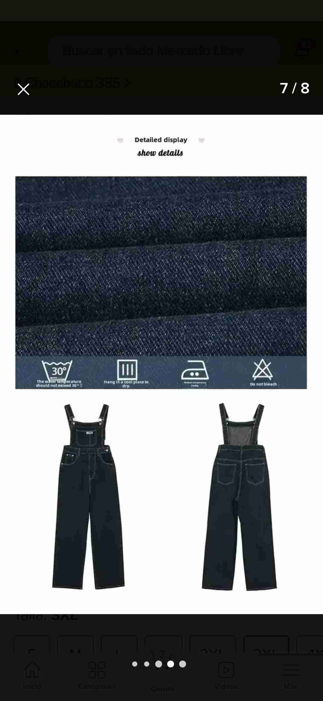 Jardinera de mezclilla azul - miniatura 2