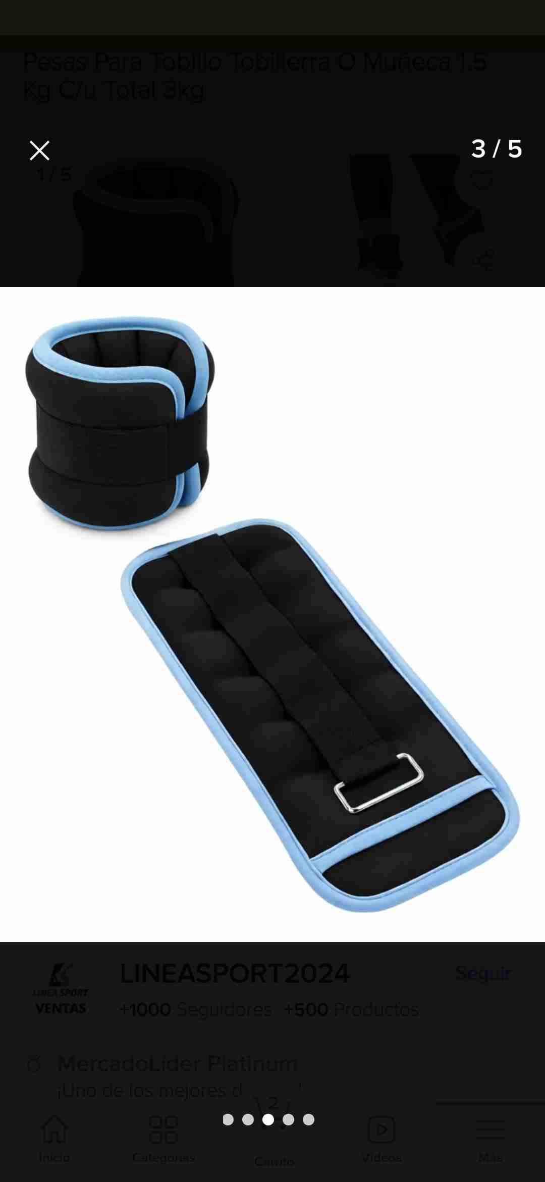 Pesas para tobillos Rosadas y grises 1.5 kg cada u