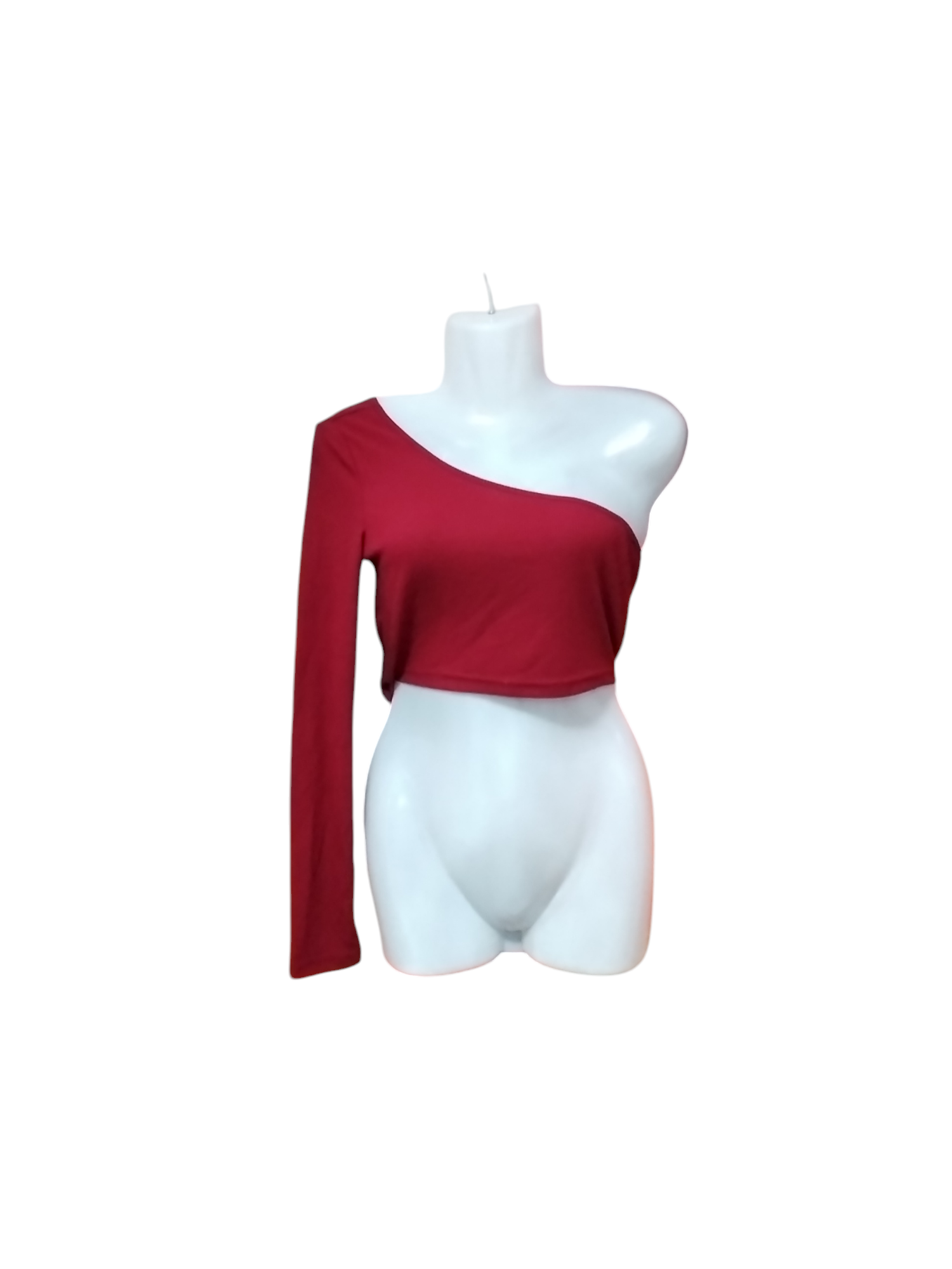 Top rojo un hombro - miniatura 1