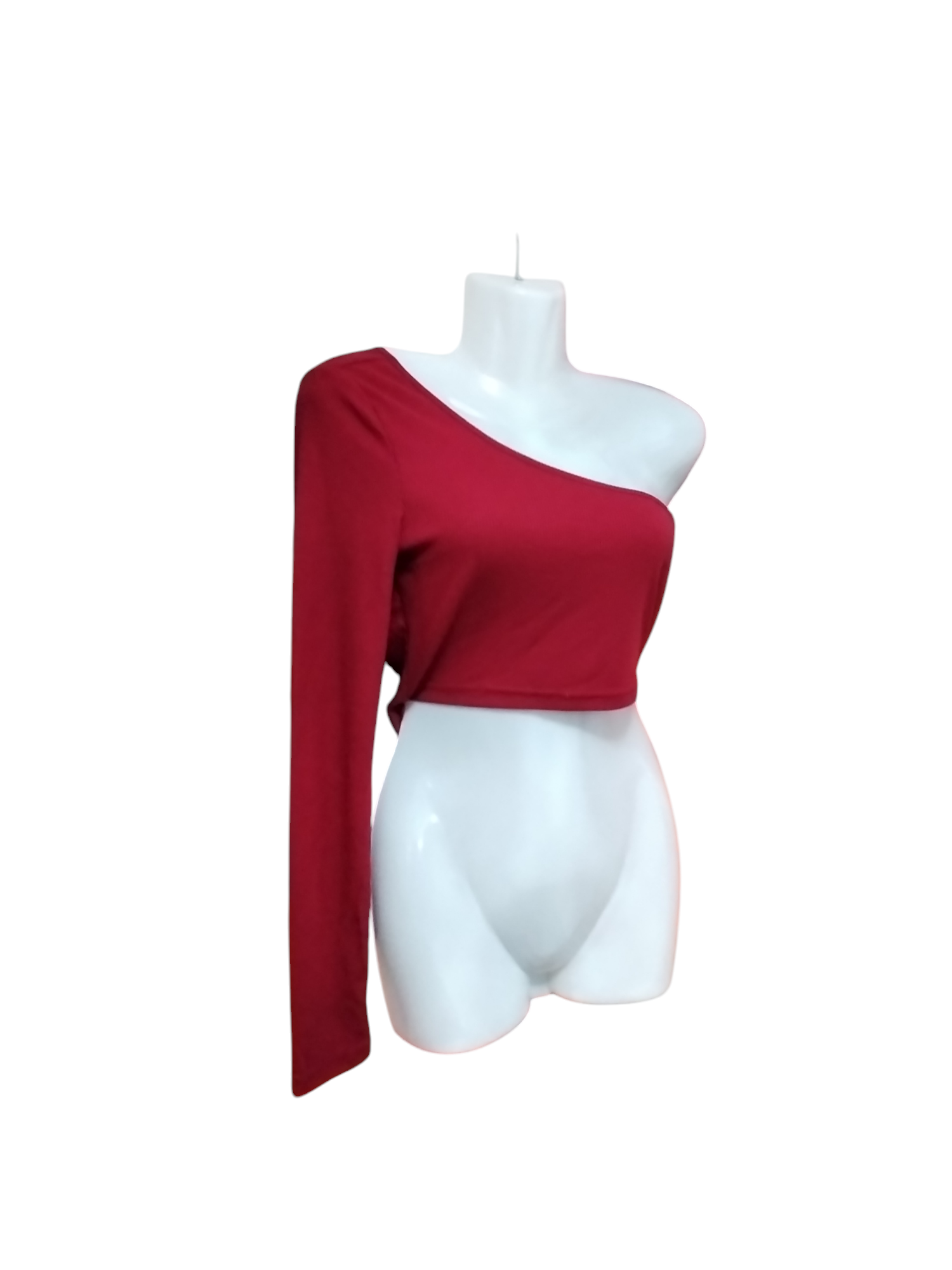 Top rojo un hombro - miniatura 2