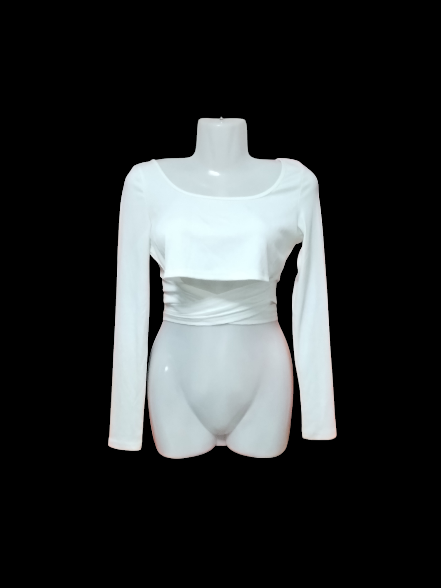 Polera blanca manga larga - miniatura 1