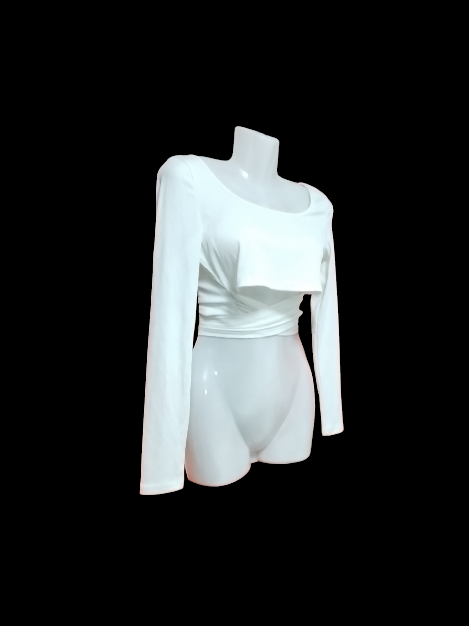 Polera blanca manga larga - miniatura 2