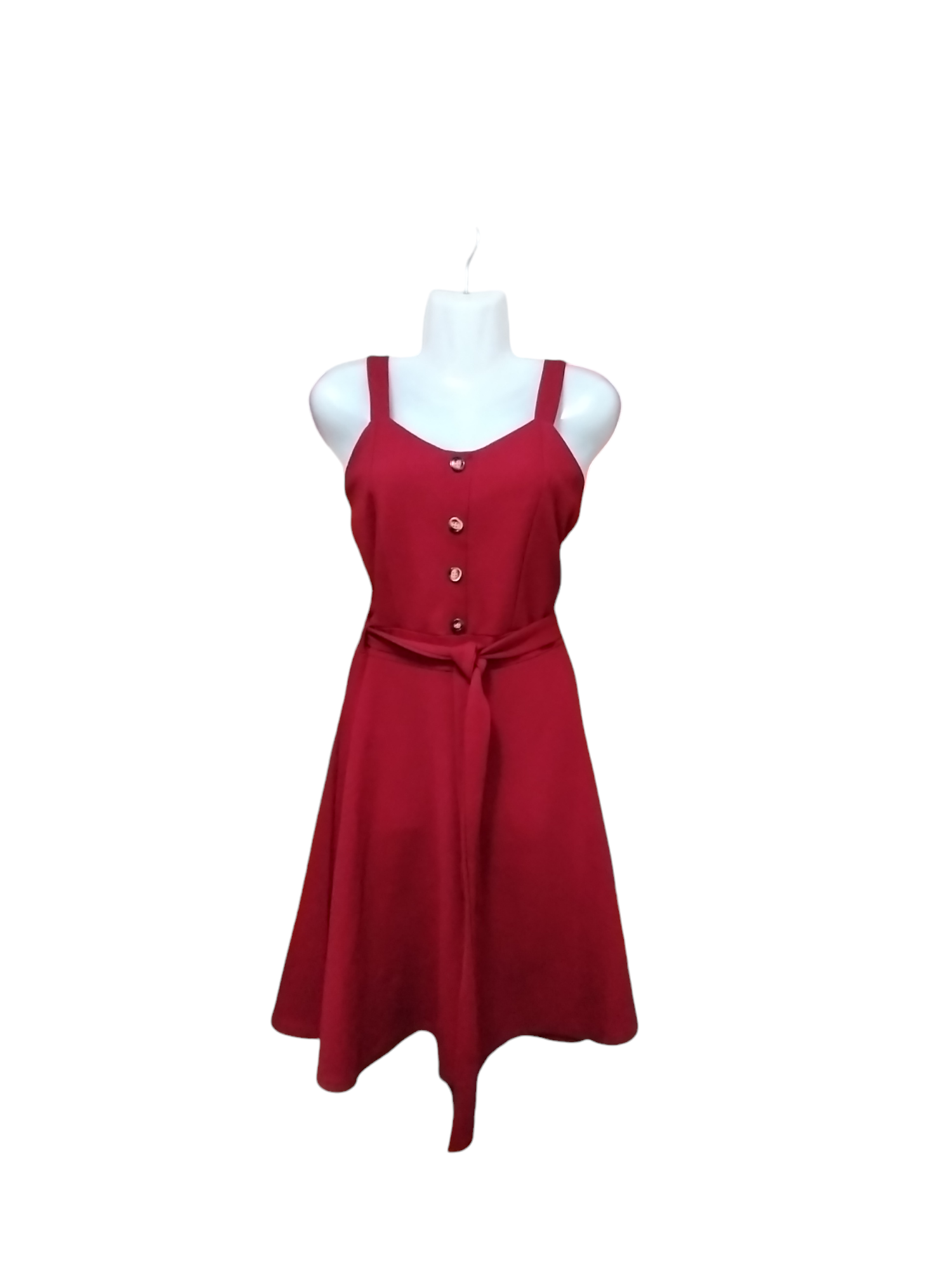 Vestido rojo de tirantes - miniatura 1