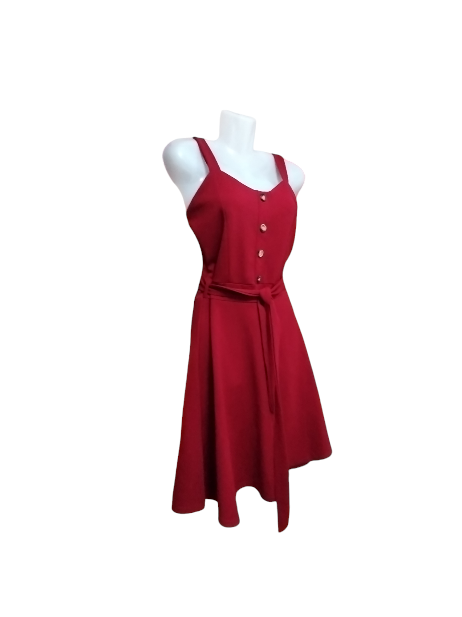 Vestido rojo de tirantes - miniatura 2