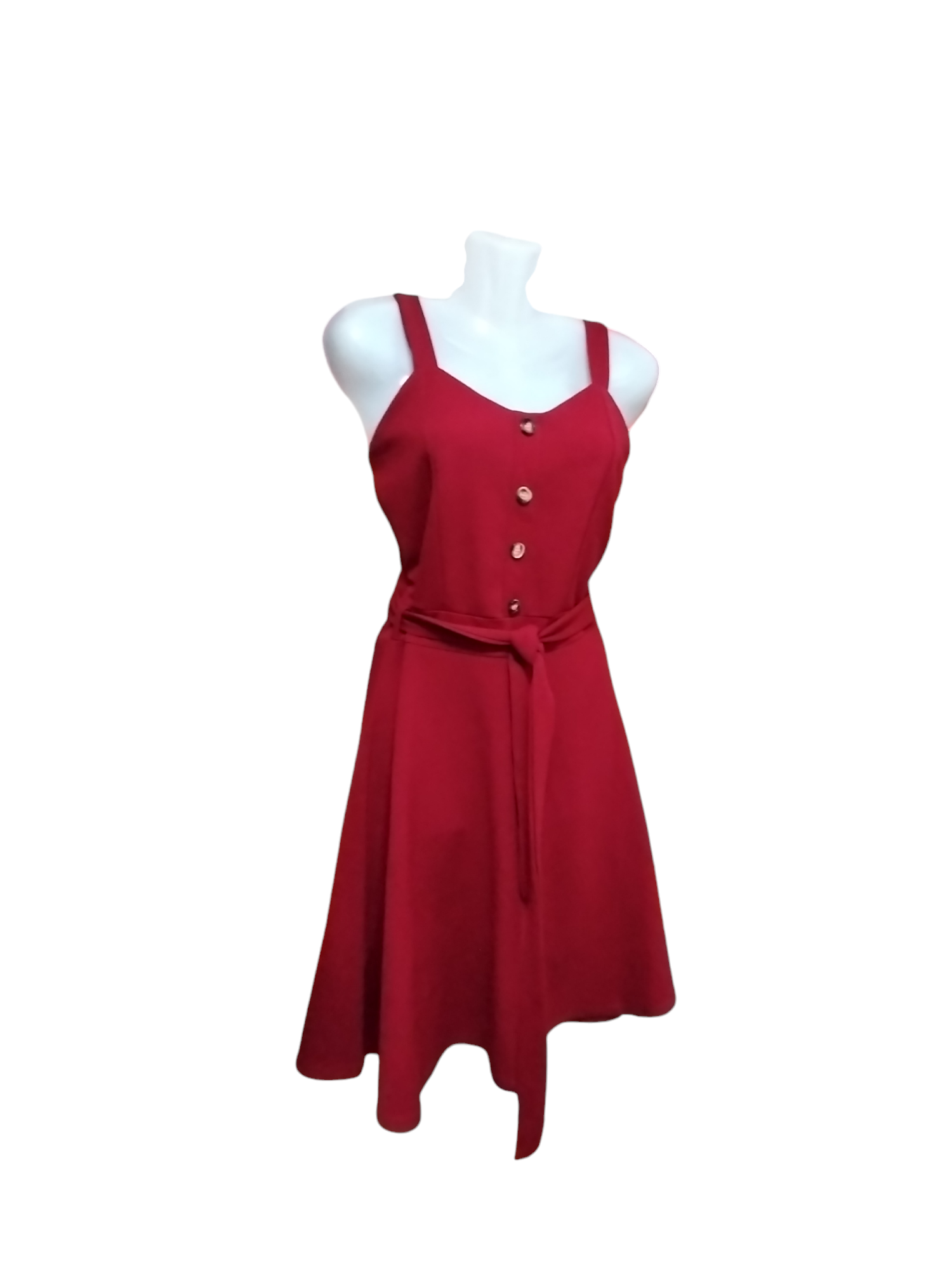 Vestido rojo de tirantes - miniatura 3