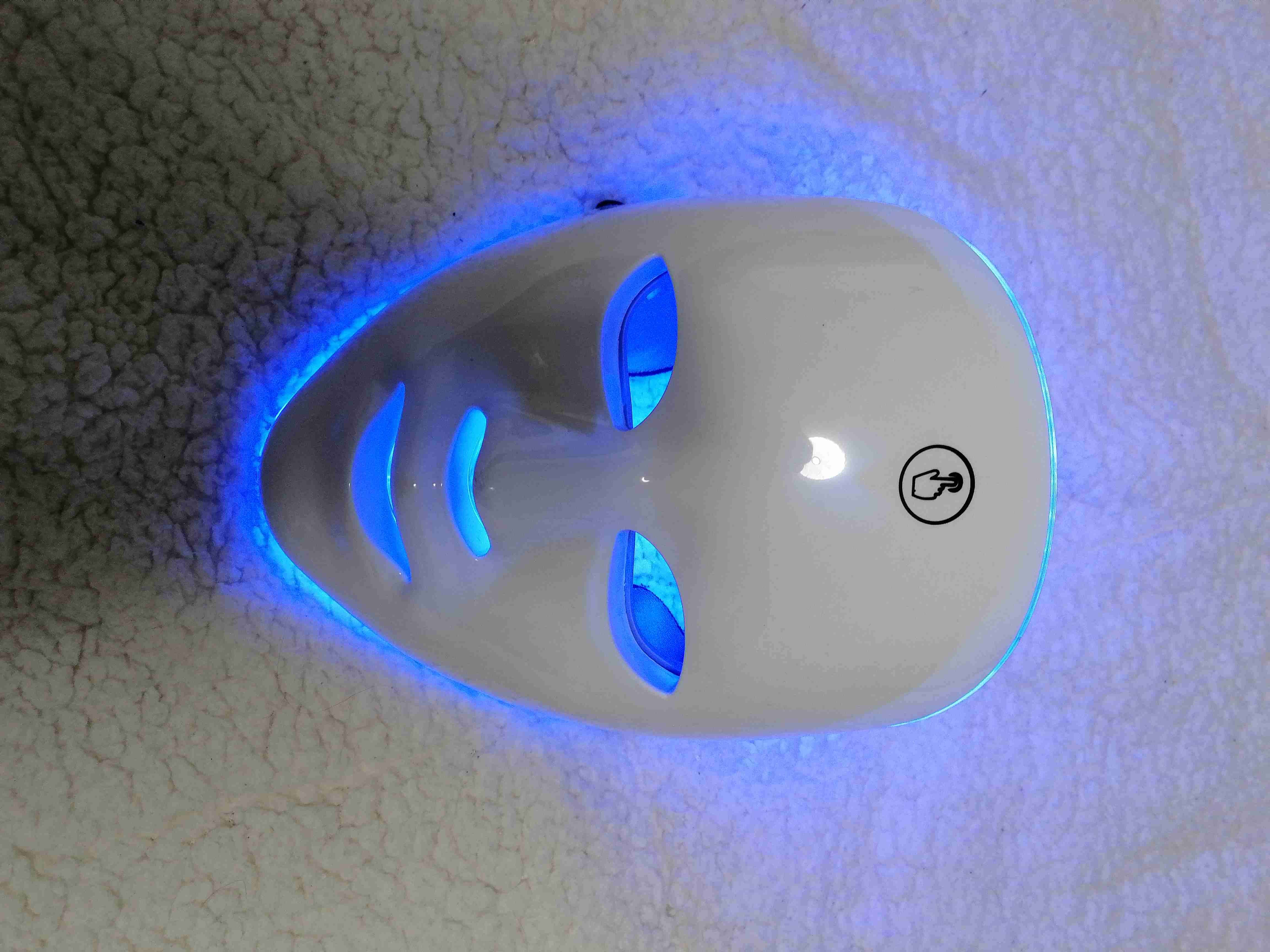 Máscara facial LED blanca - miniatura 4