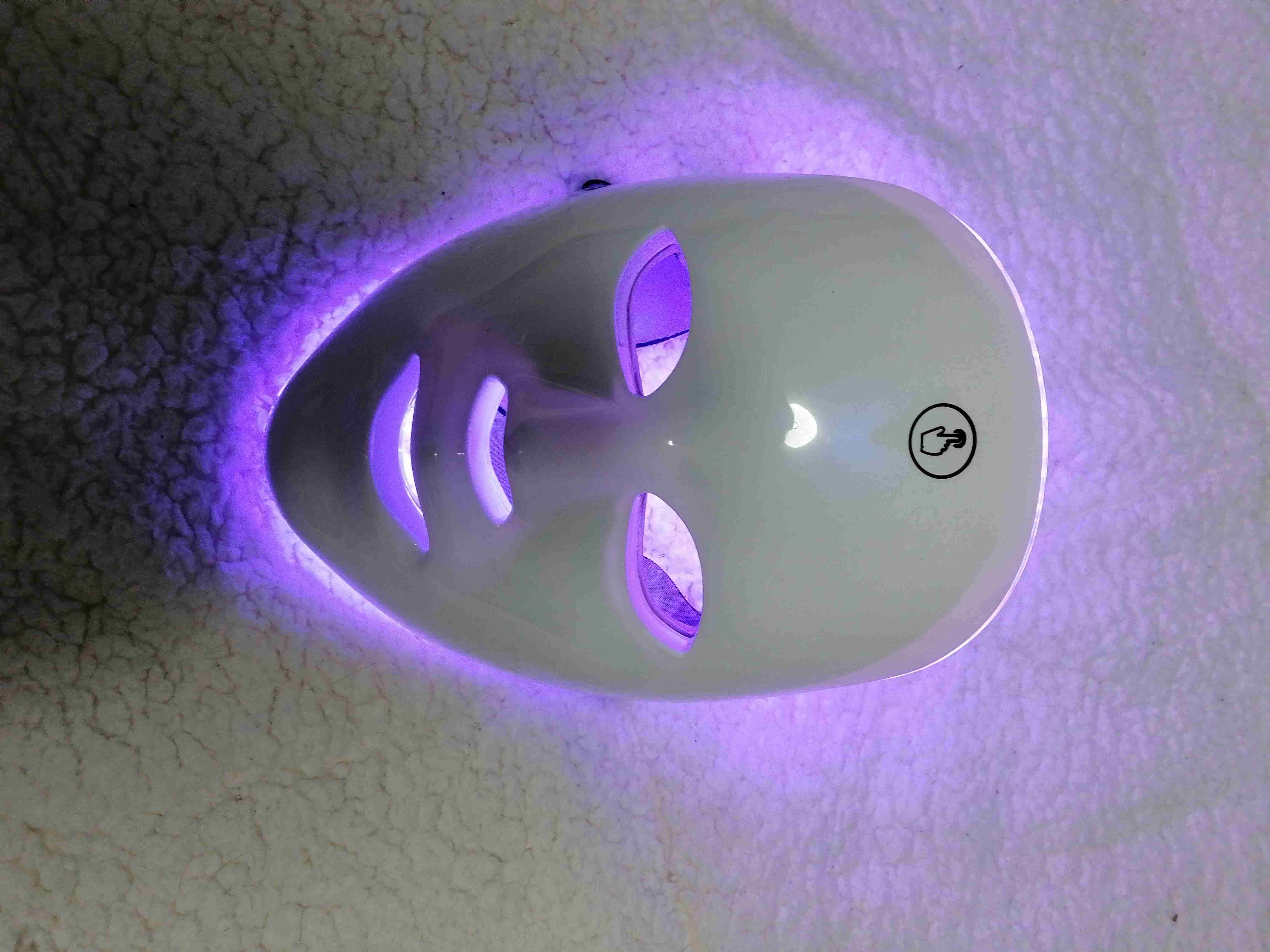 Máscara facial LED blanca - miniatura 5