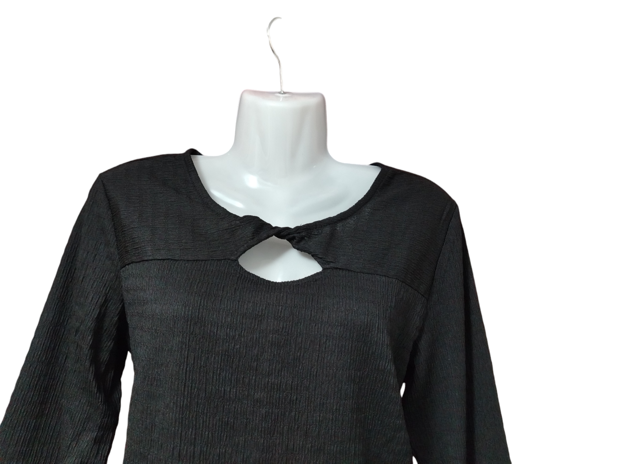 Polera negra con abertura - miniatura 4