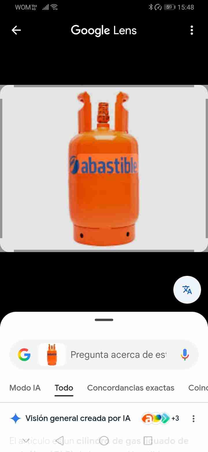 Cilindro de gas Abastible