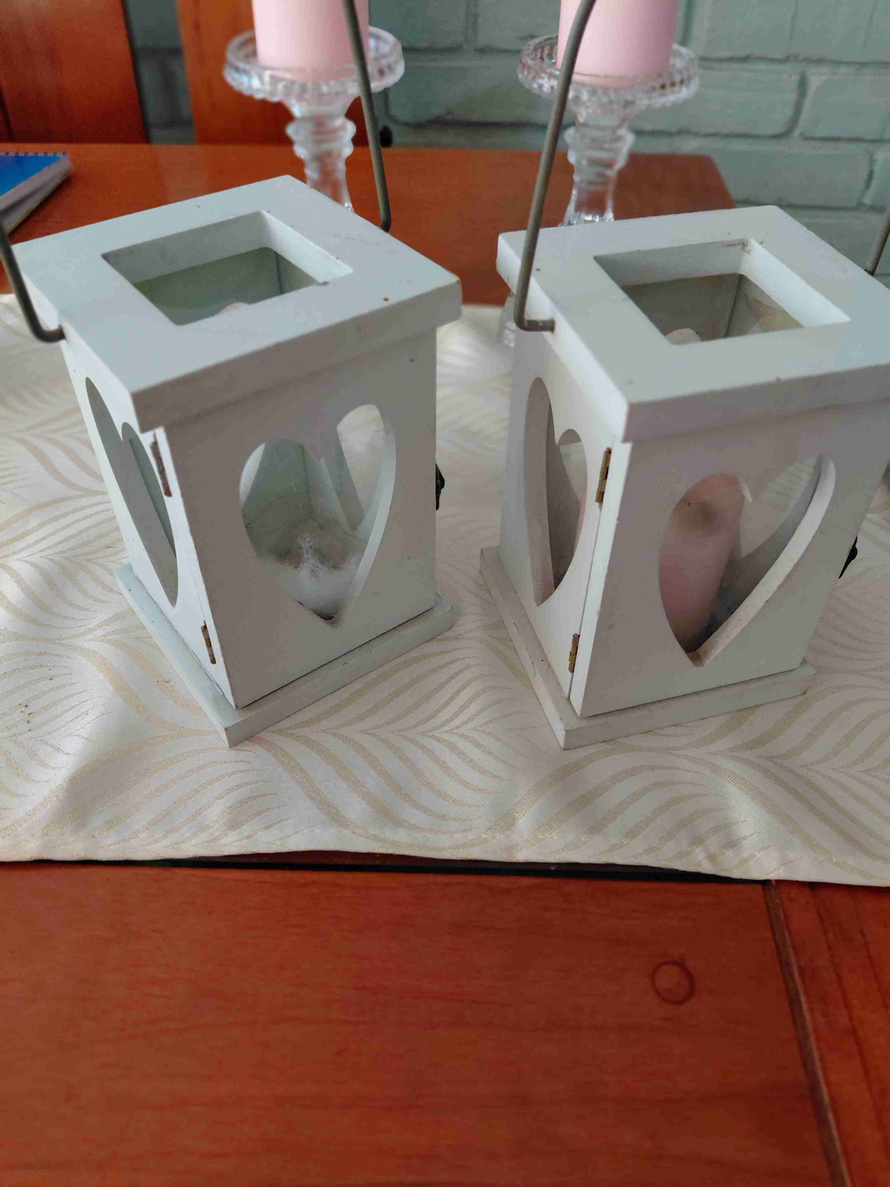 Faroles decorativos blancos y candelabros precio p - miniatura 1