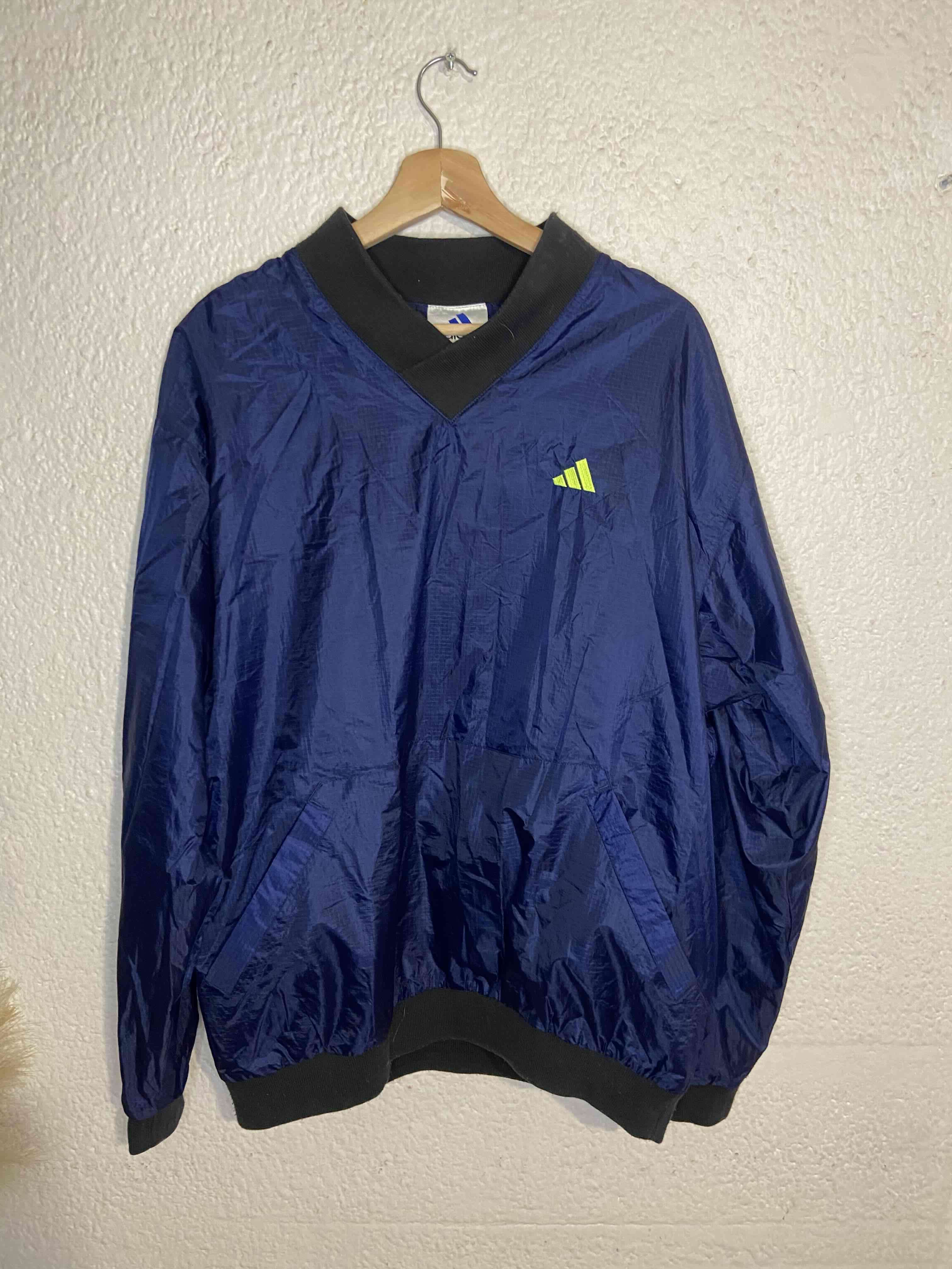 Chaqueta cortavientos azul Adidas - miniatura 1