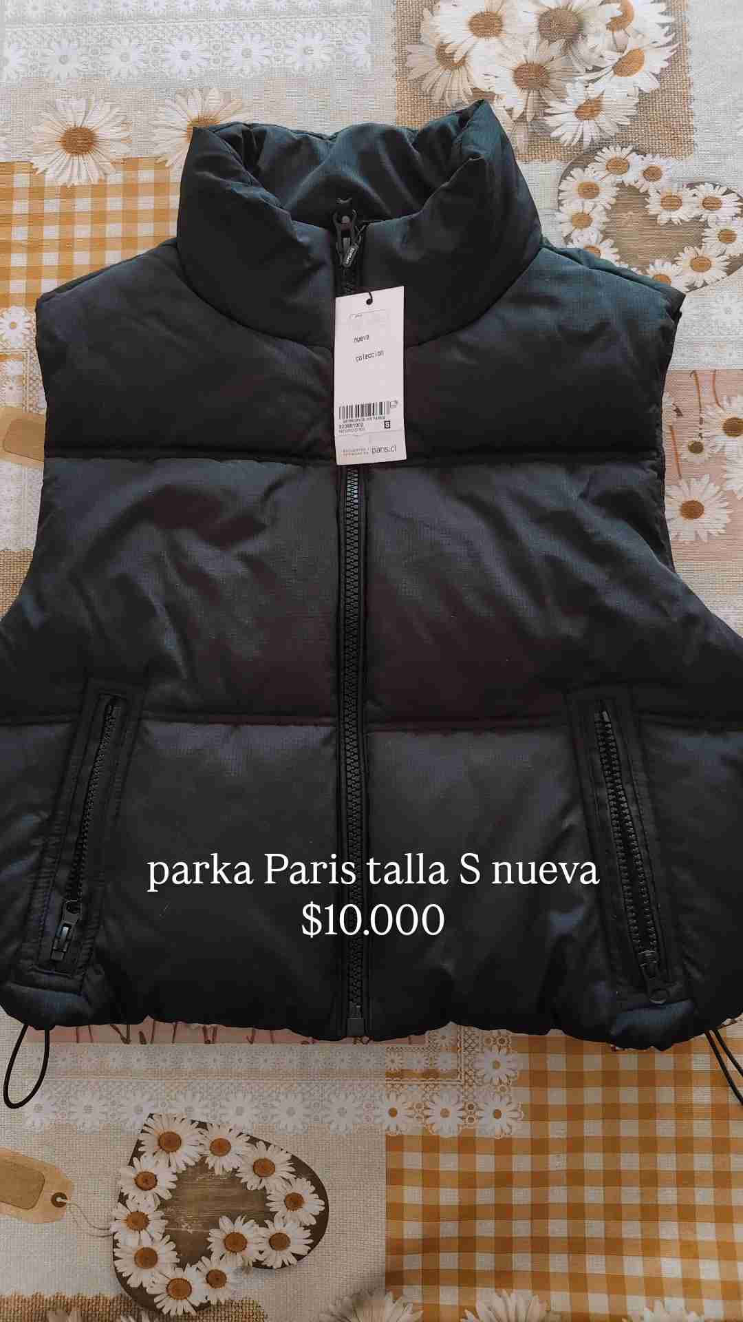 Chaleco Parka Negro Nuevo