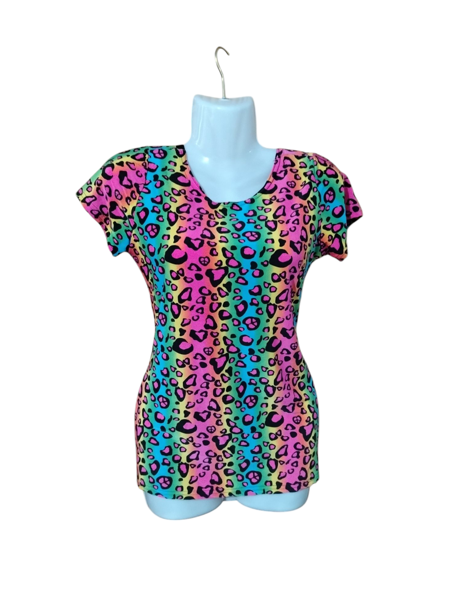 Polera estampado leopardo multicolor - miniatura 2