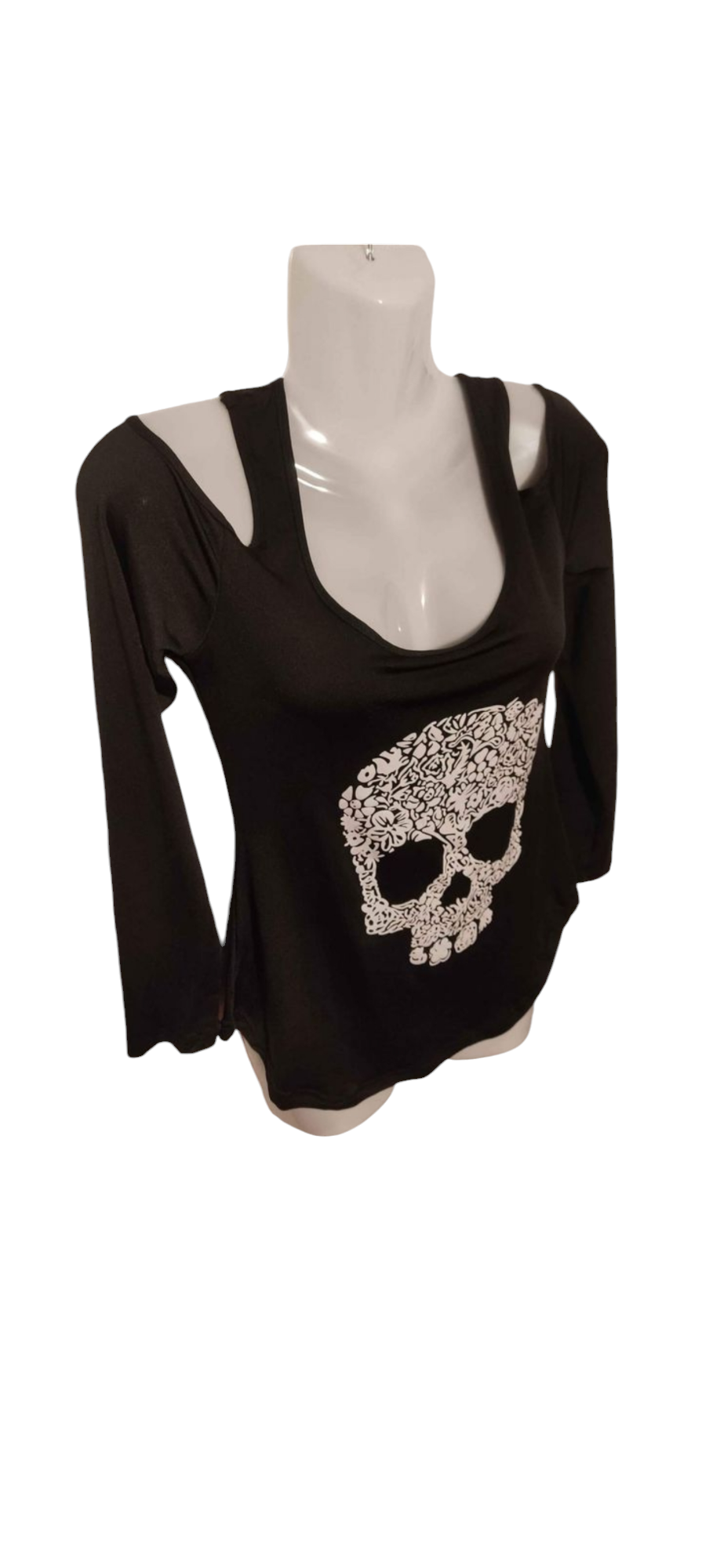 Polera negra con calavera - miniatura 2