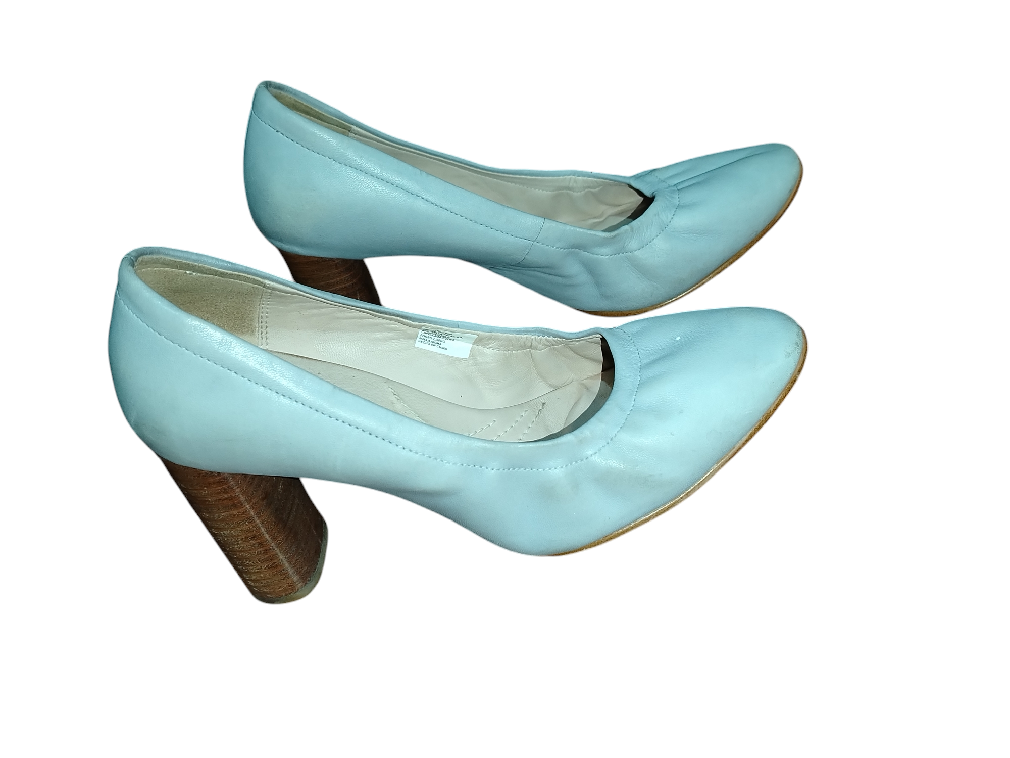 Zapatos tacón celestes Clarks - miniatura 2