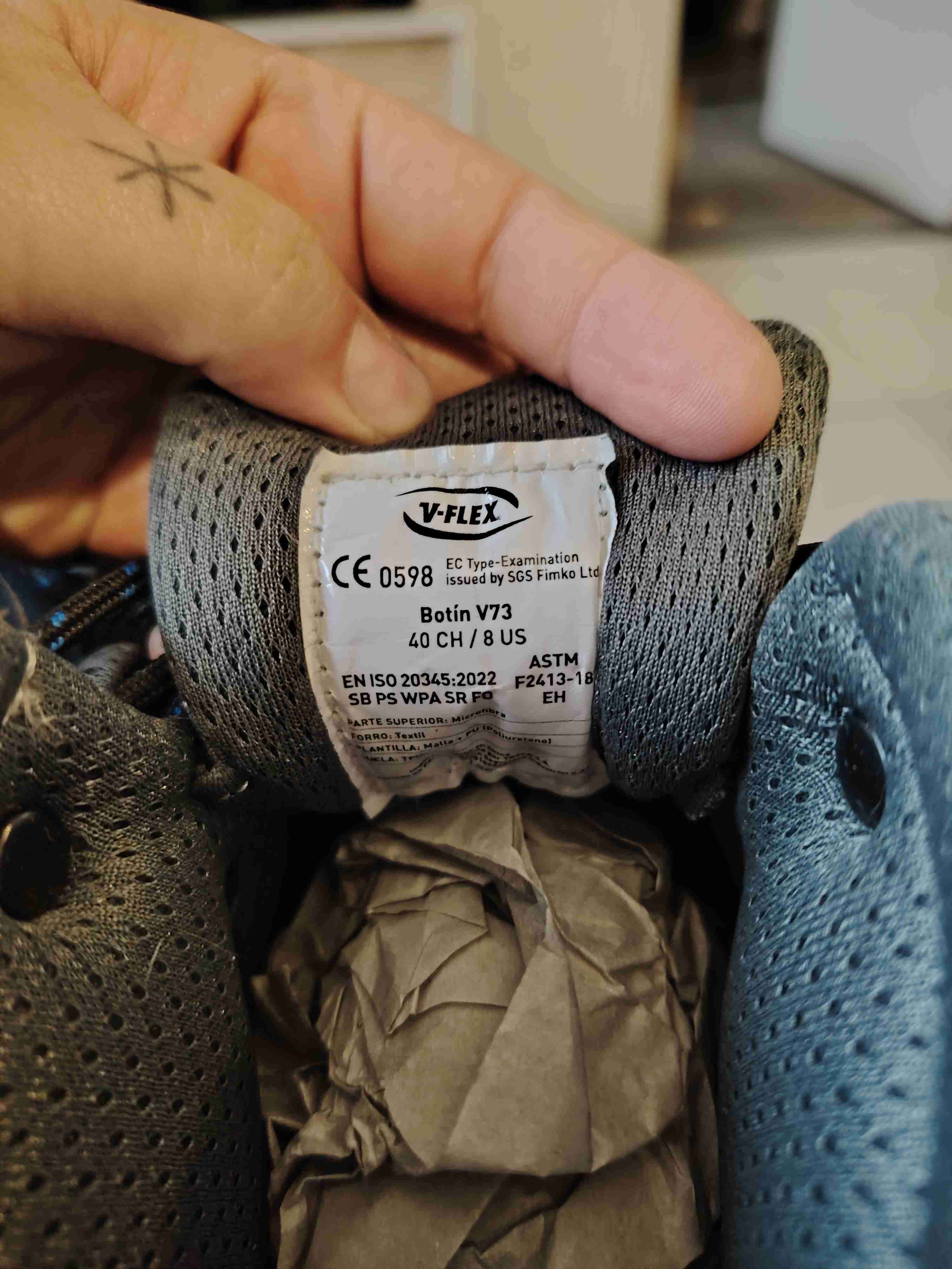 Botas negras de seguridad V-Flex - miniatura 2